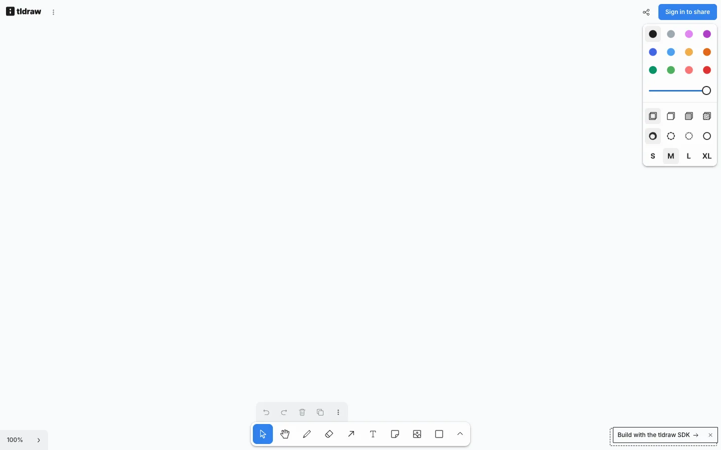 tldraw — Canvas — captured interface
