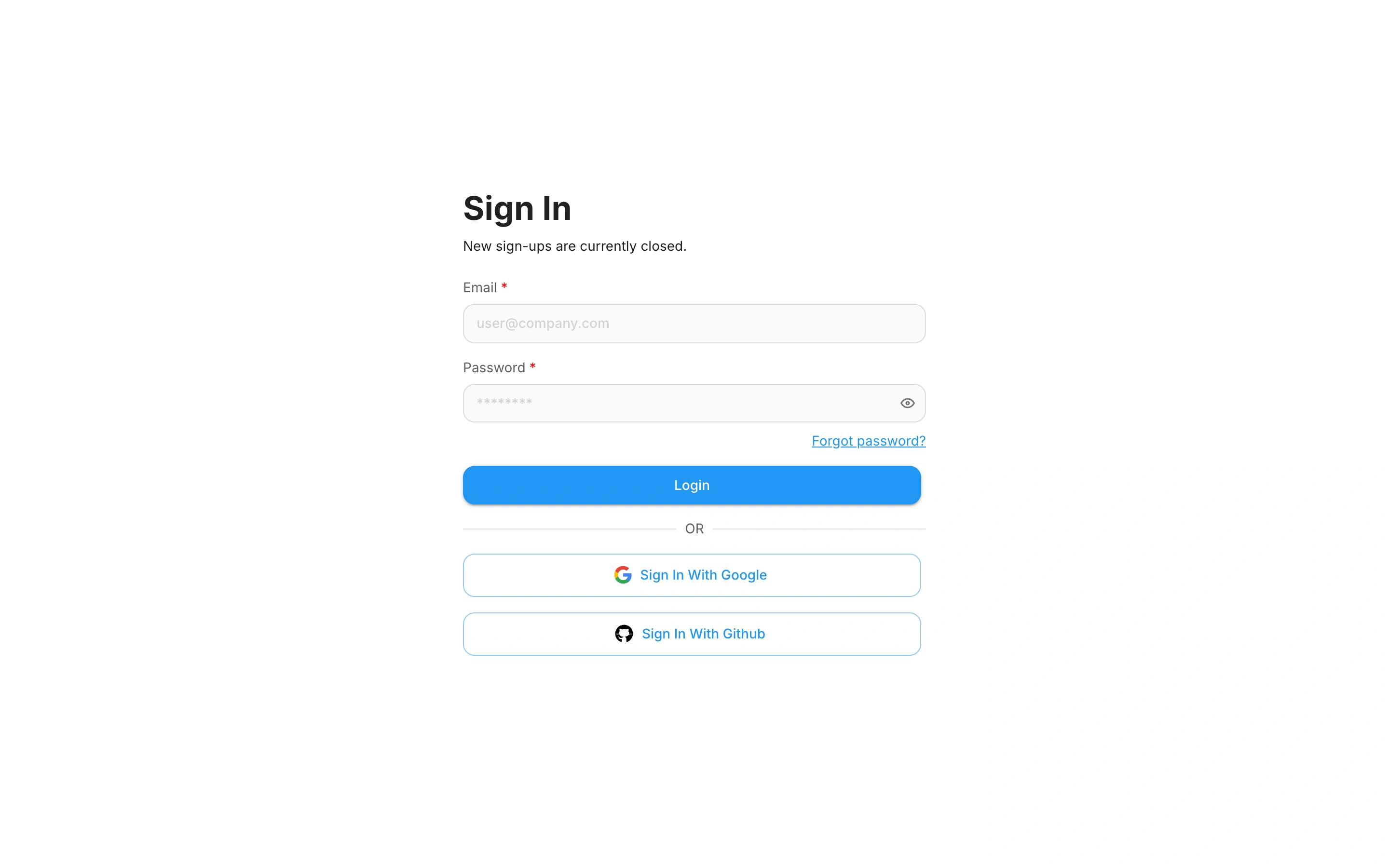 Flowise — Account entry — captured interface