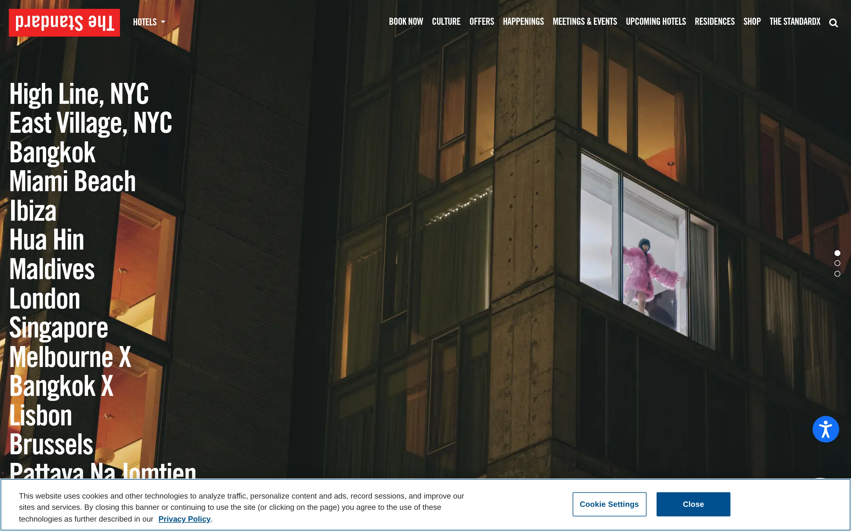 Standard Hotels — captured interface