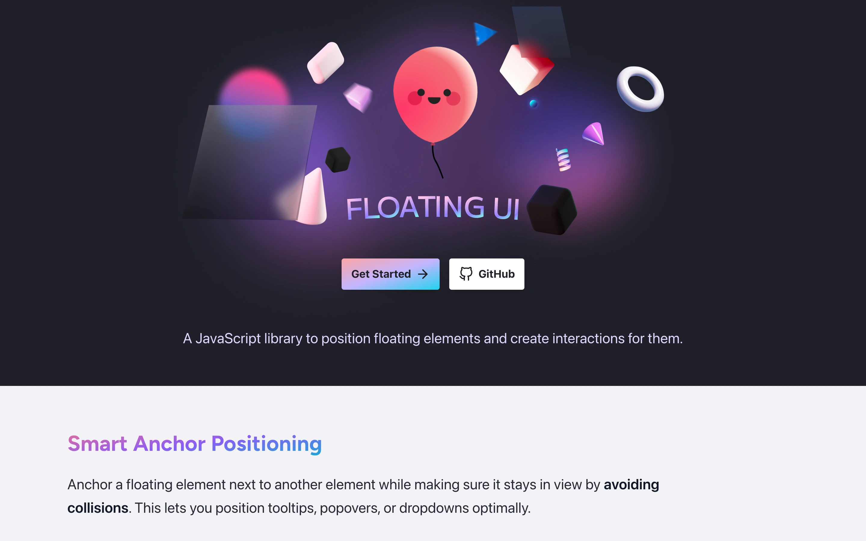Floating UI — captured interface