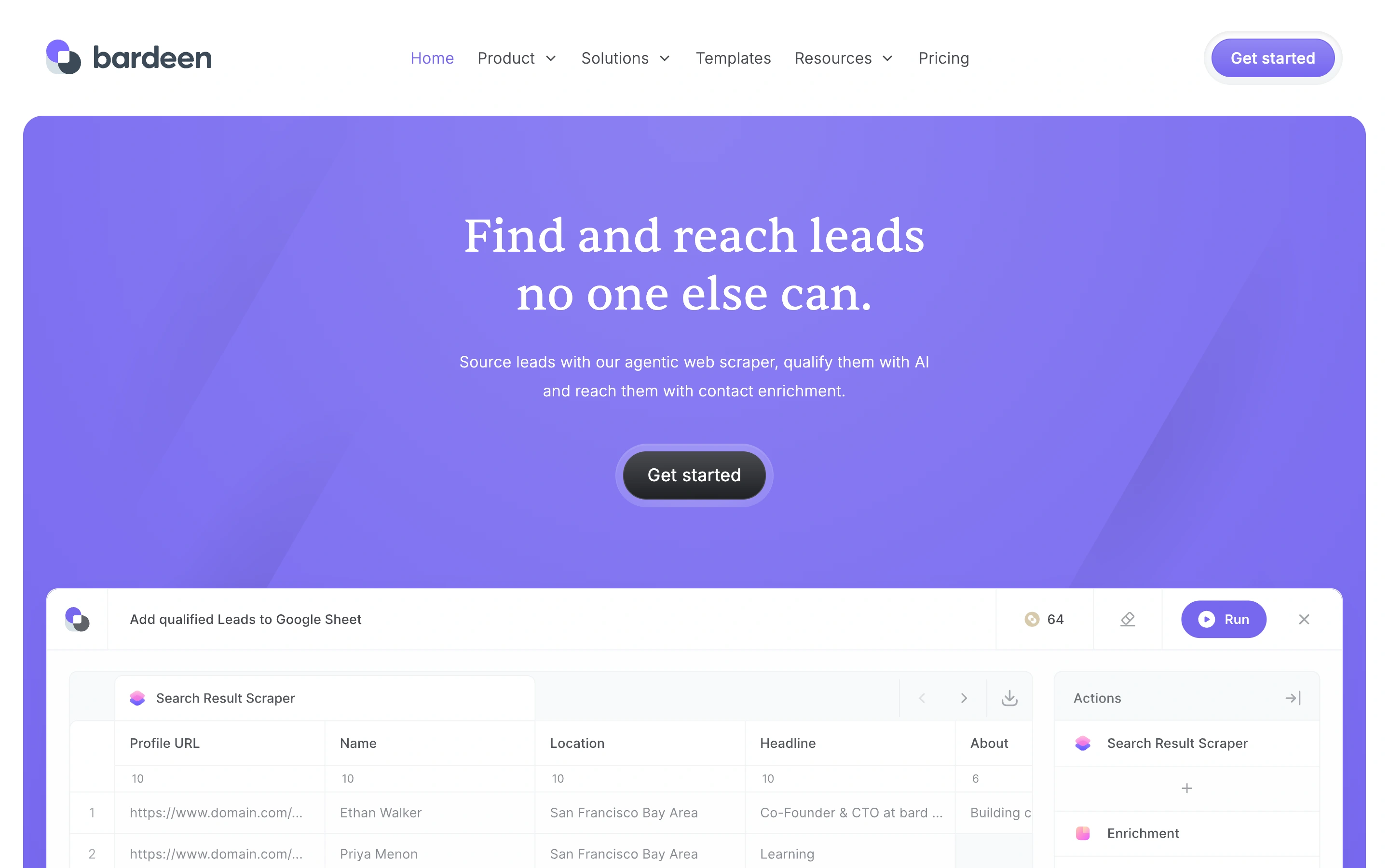 Bardeen — captured interface