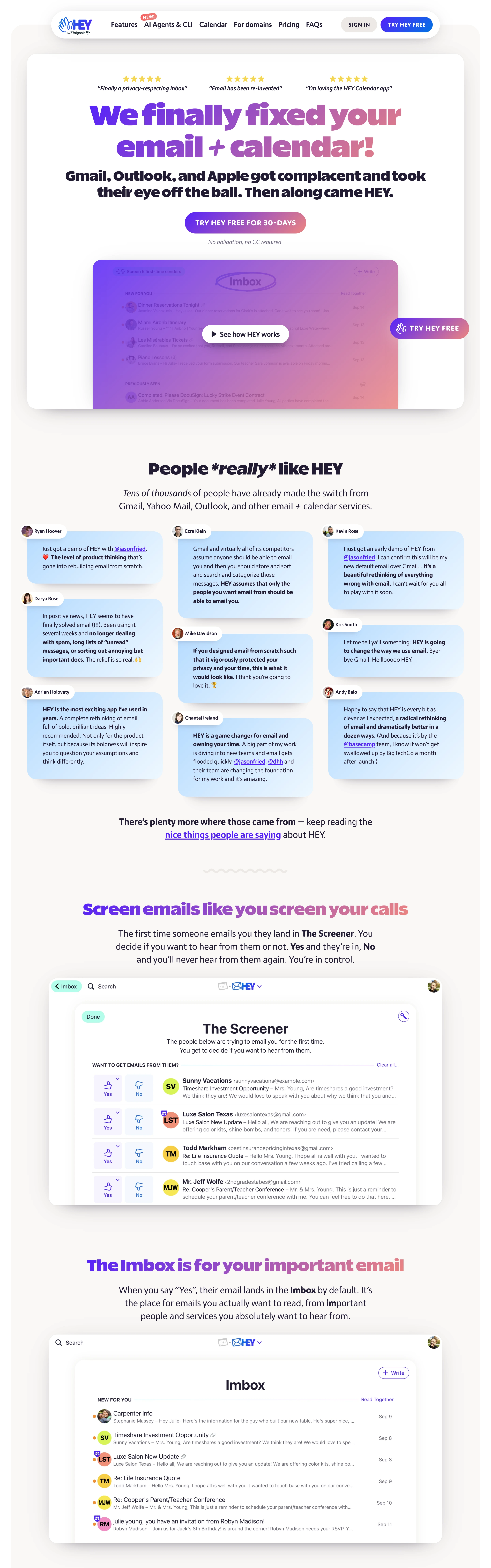 HEY — captured interface