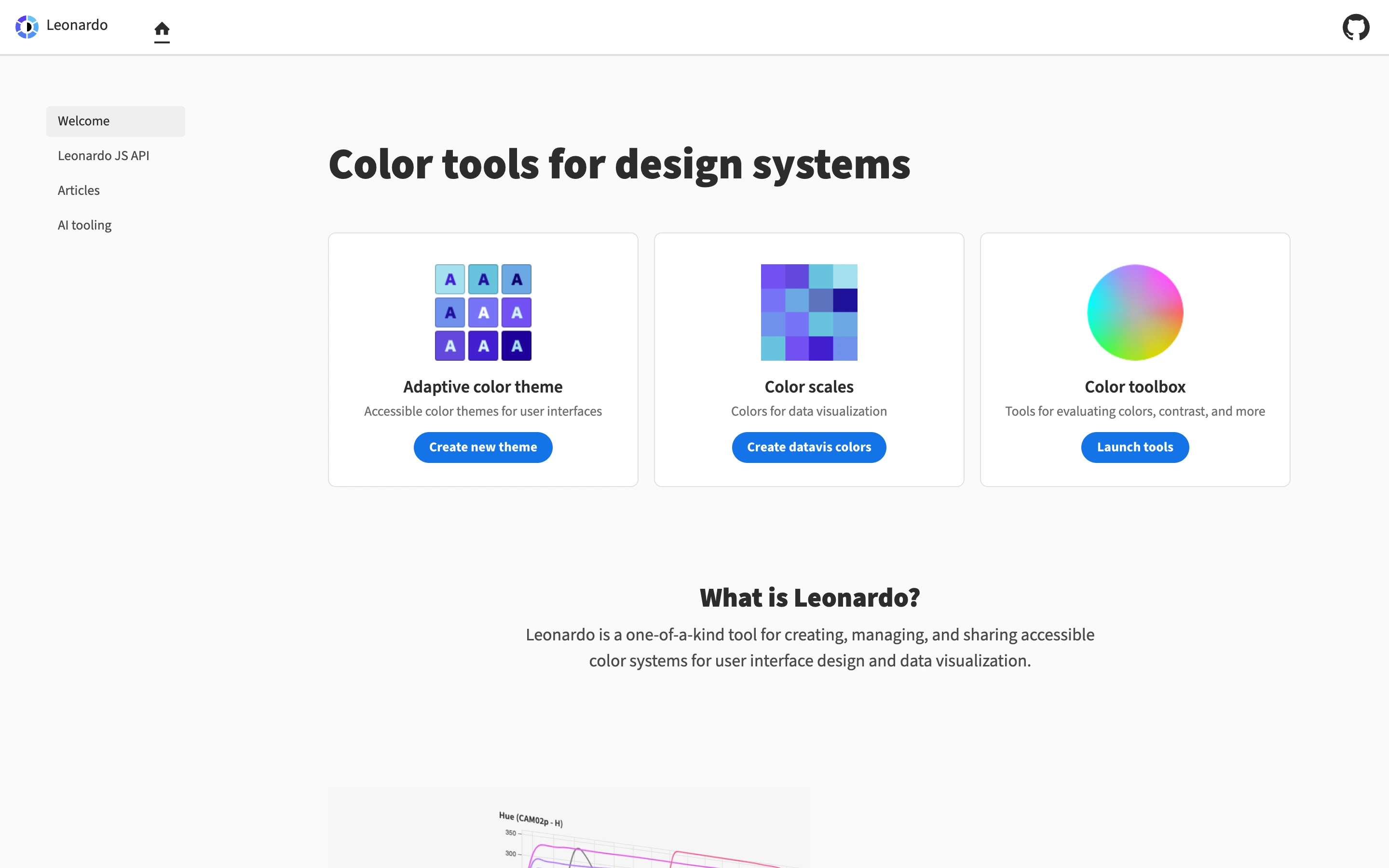 Leonardo Color — captured interface