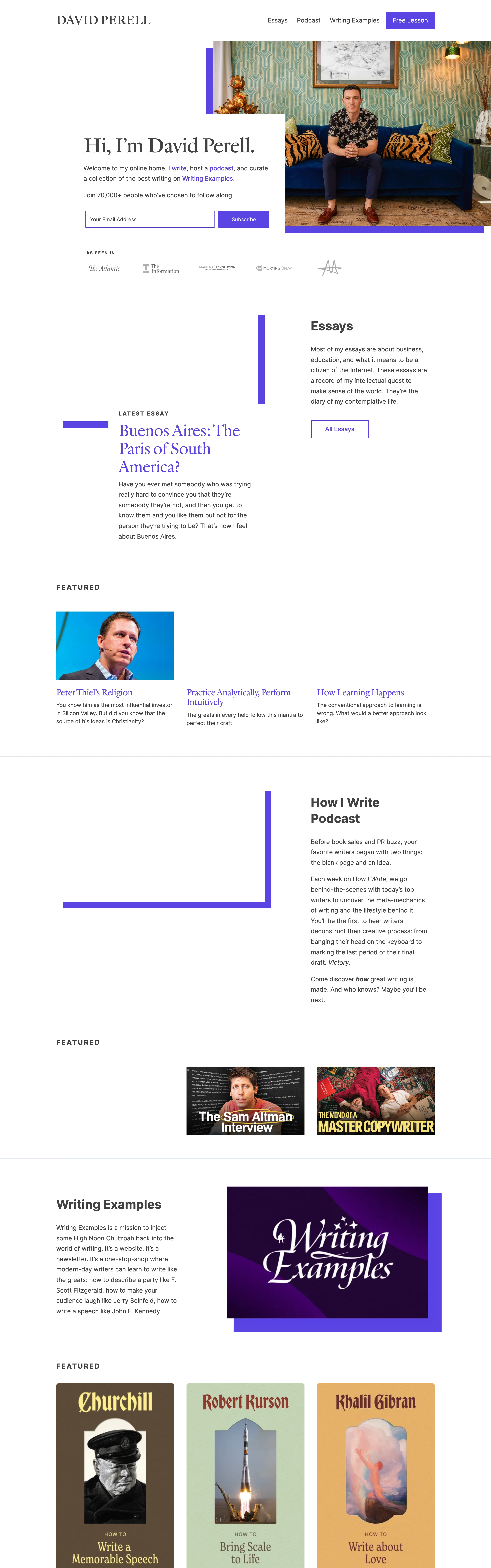 David Perell — captured interface