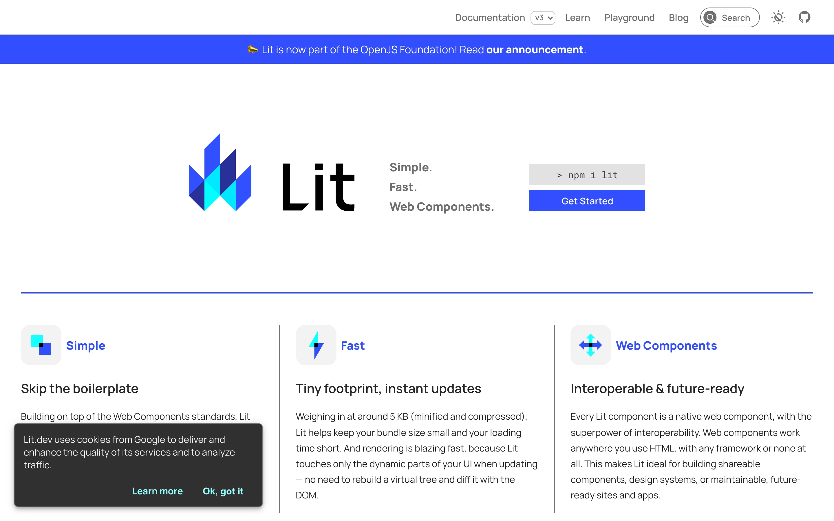 Lit — captured interface