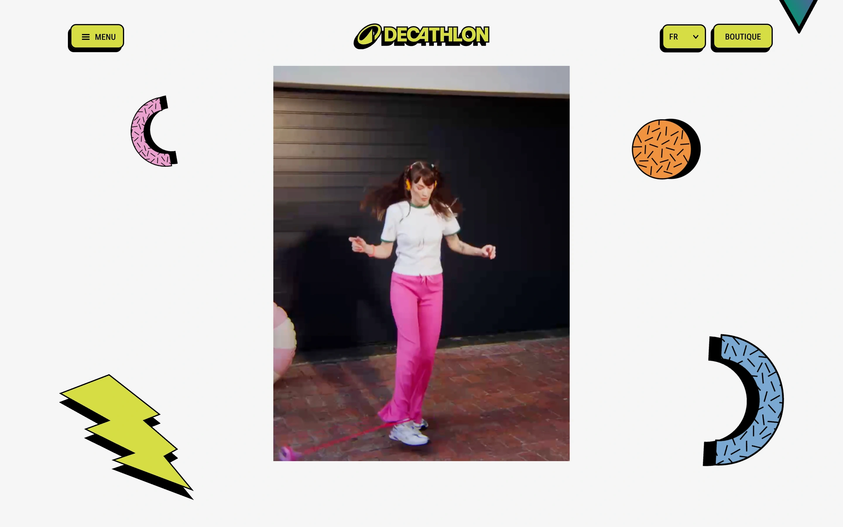 Decathlon Yestalgia — captured interface