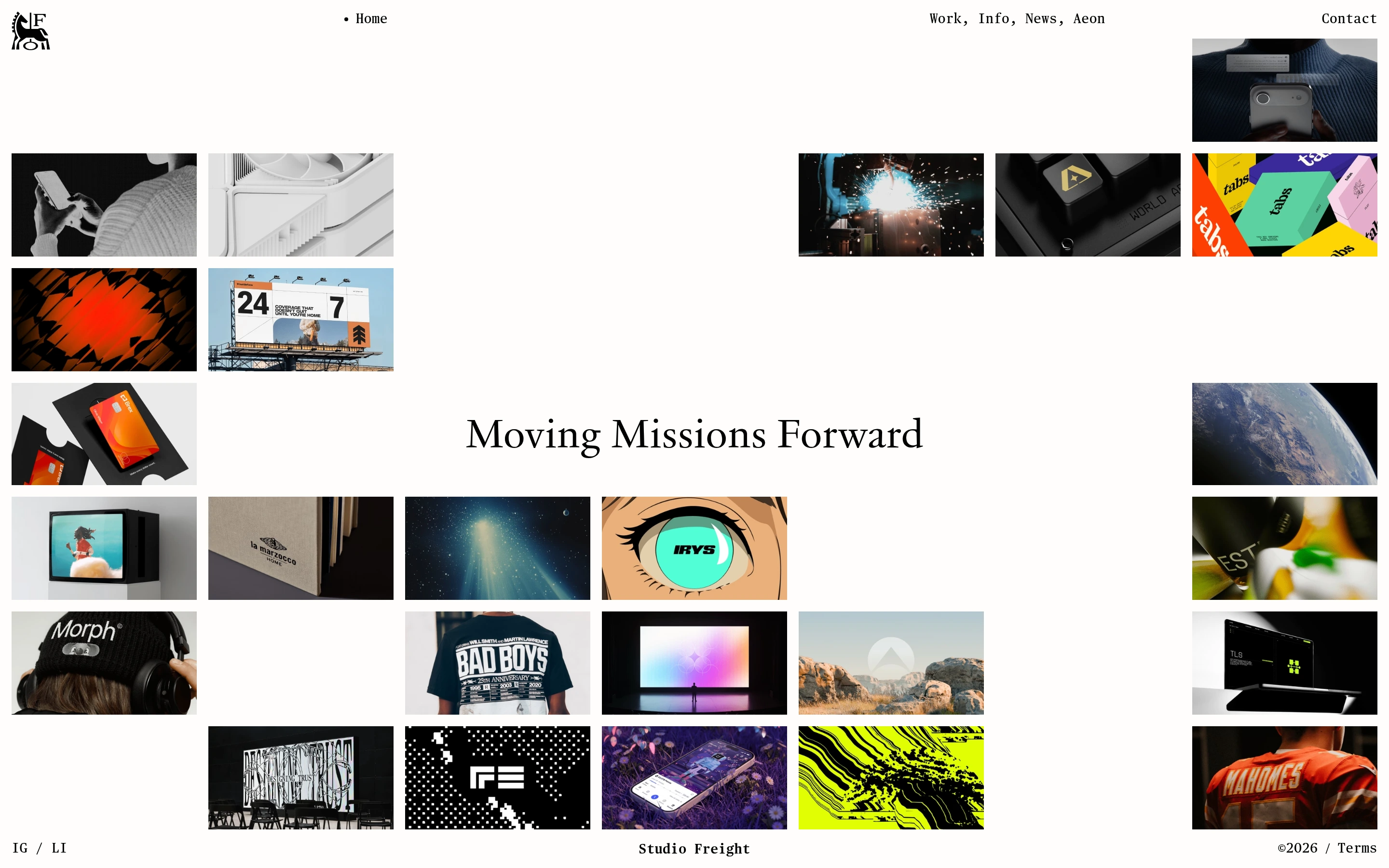 Studio Freight — captured interface