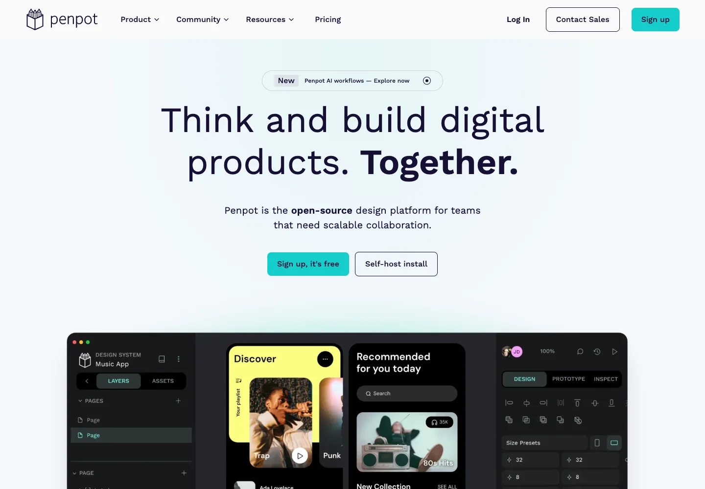 Penpot — captured interface