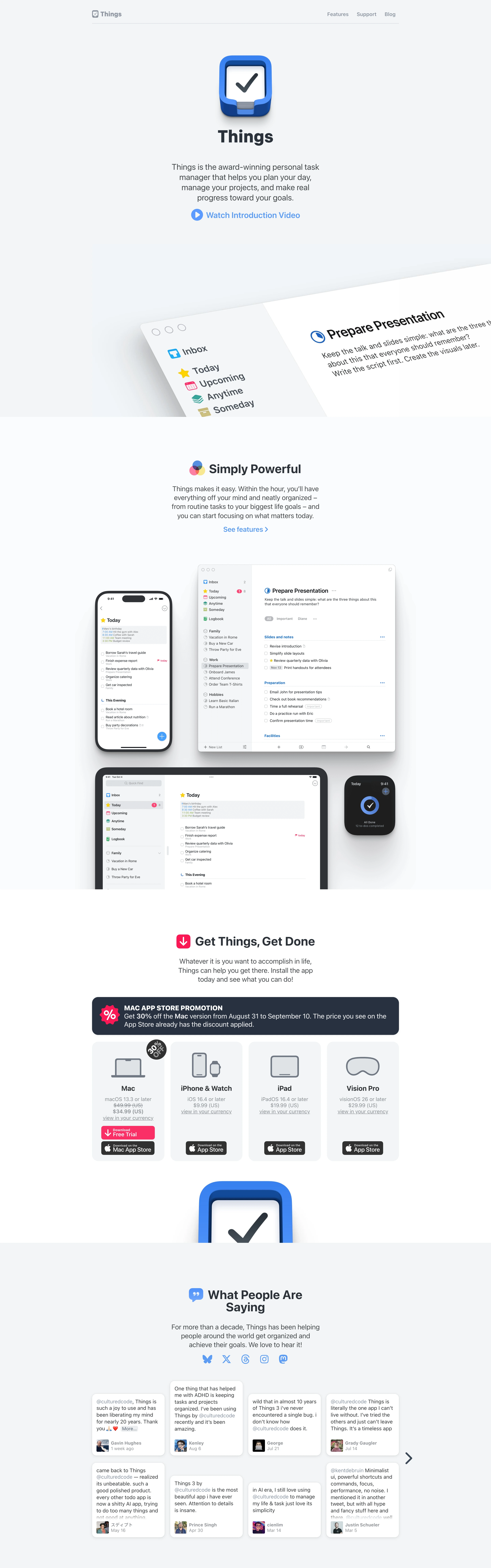 Things — captured interface