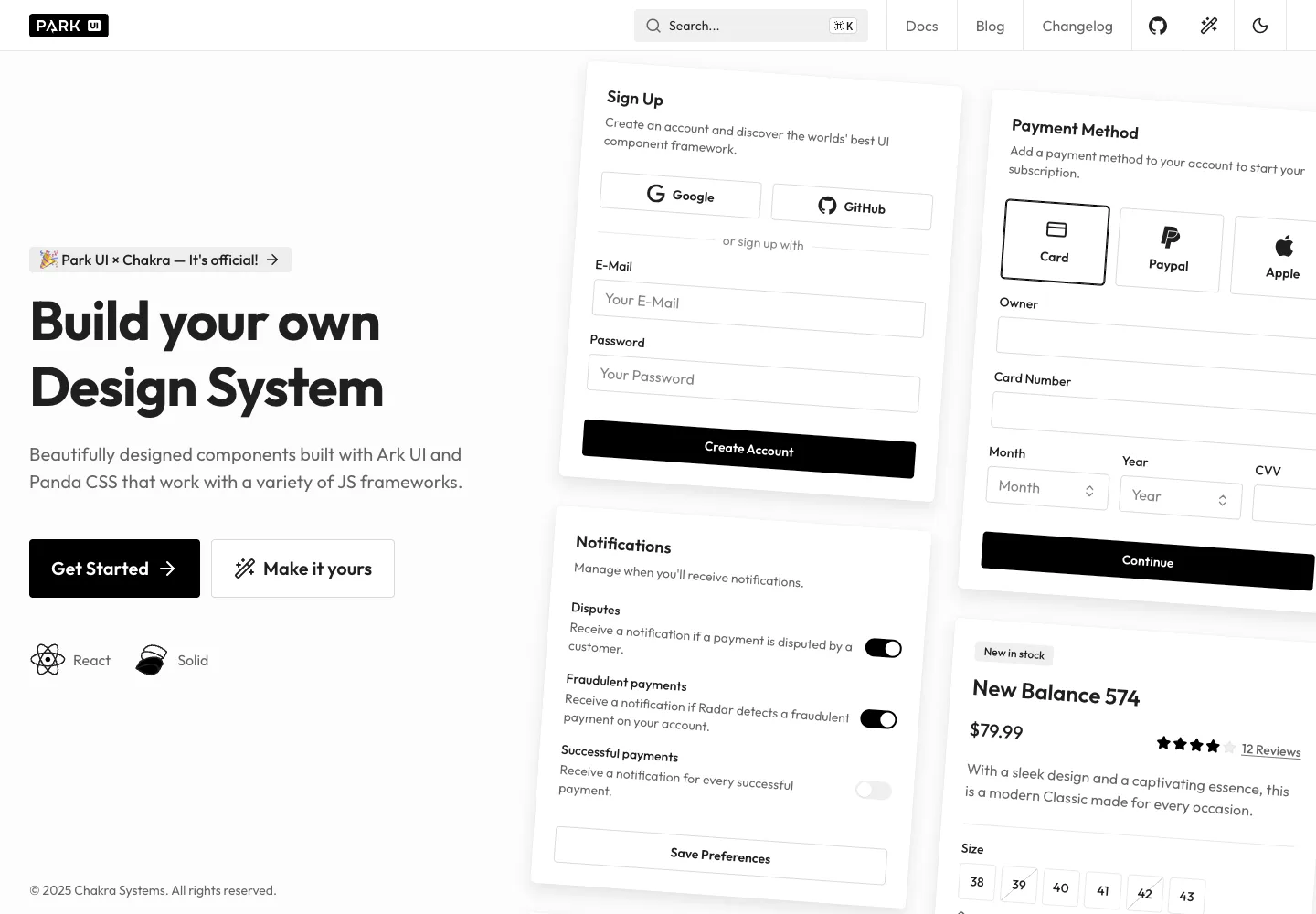 Park UI — captured interface
