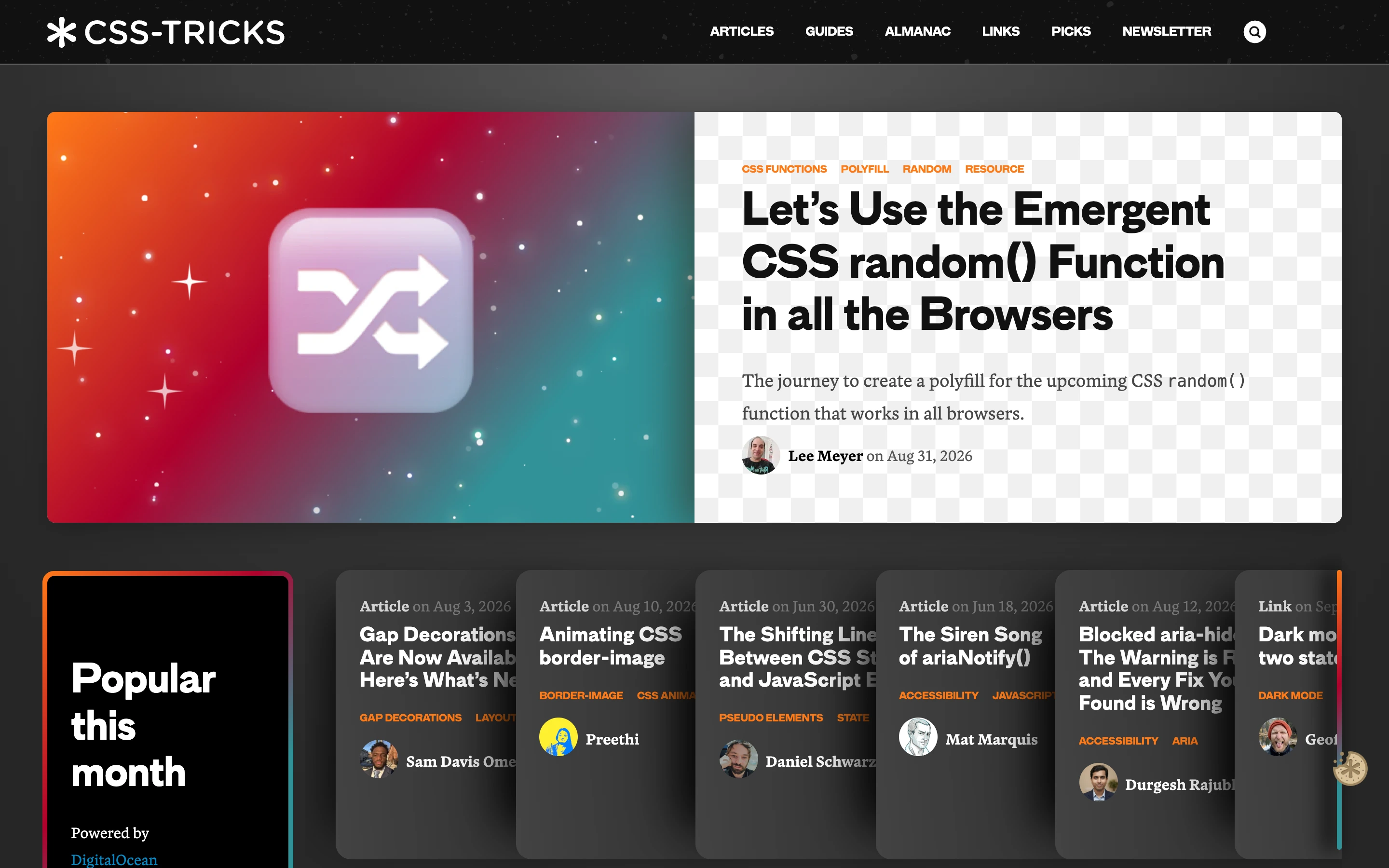 CSS Tricks — captured interface