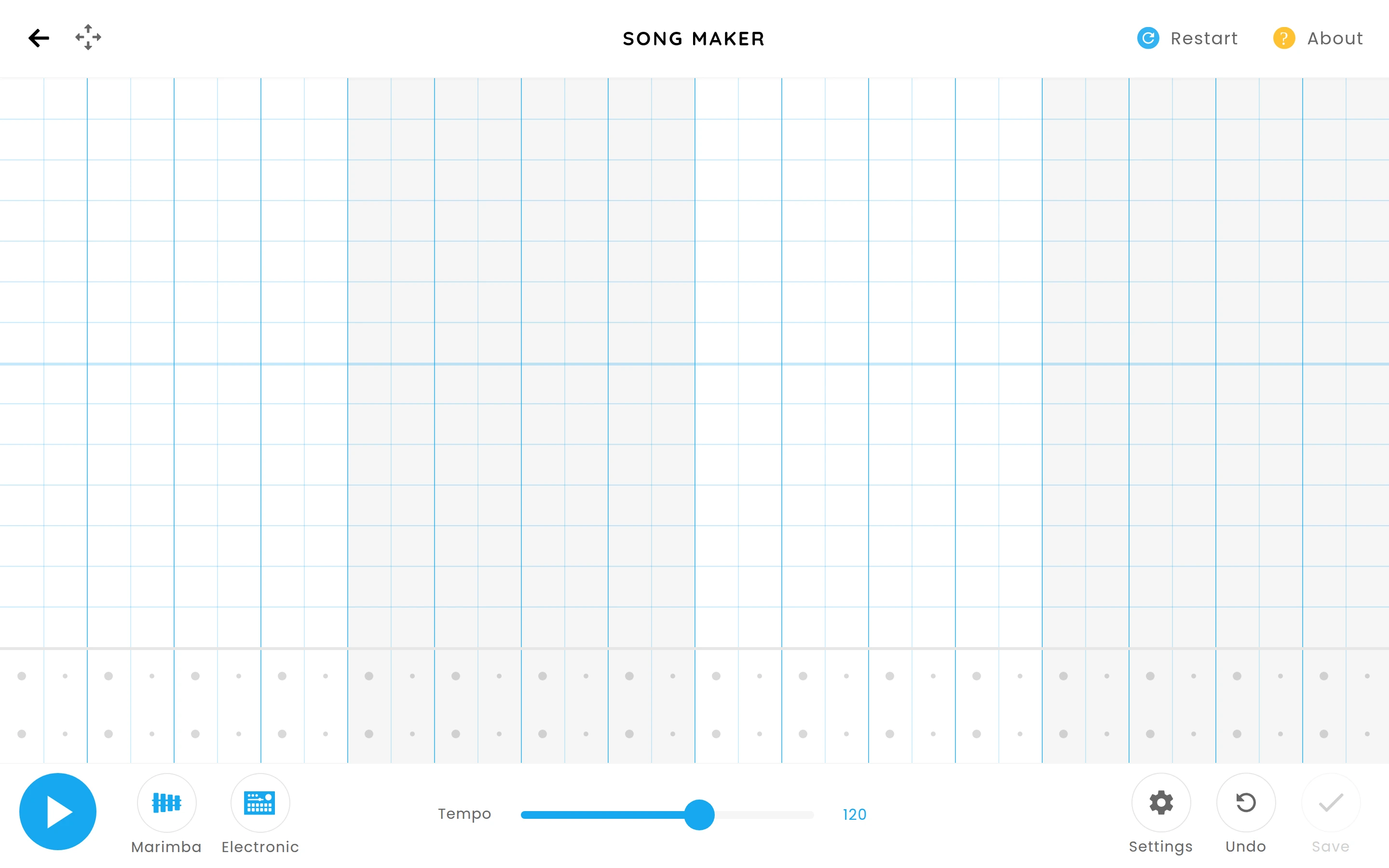 Chrome Music Lab — Song Maker — captured interface