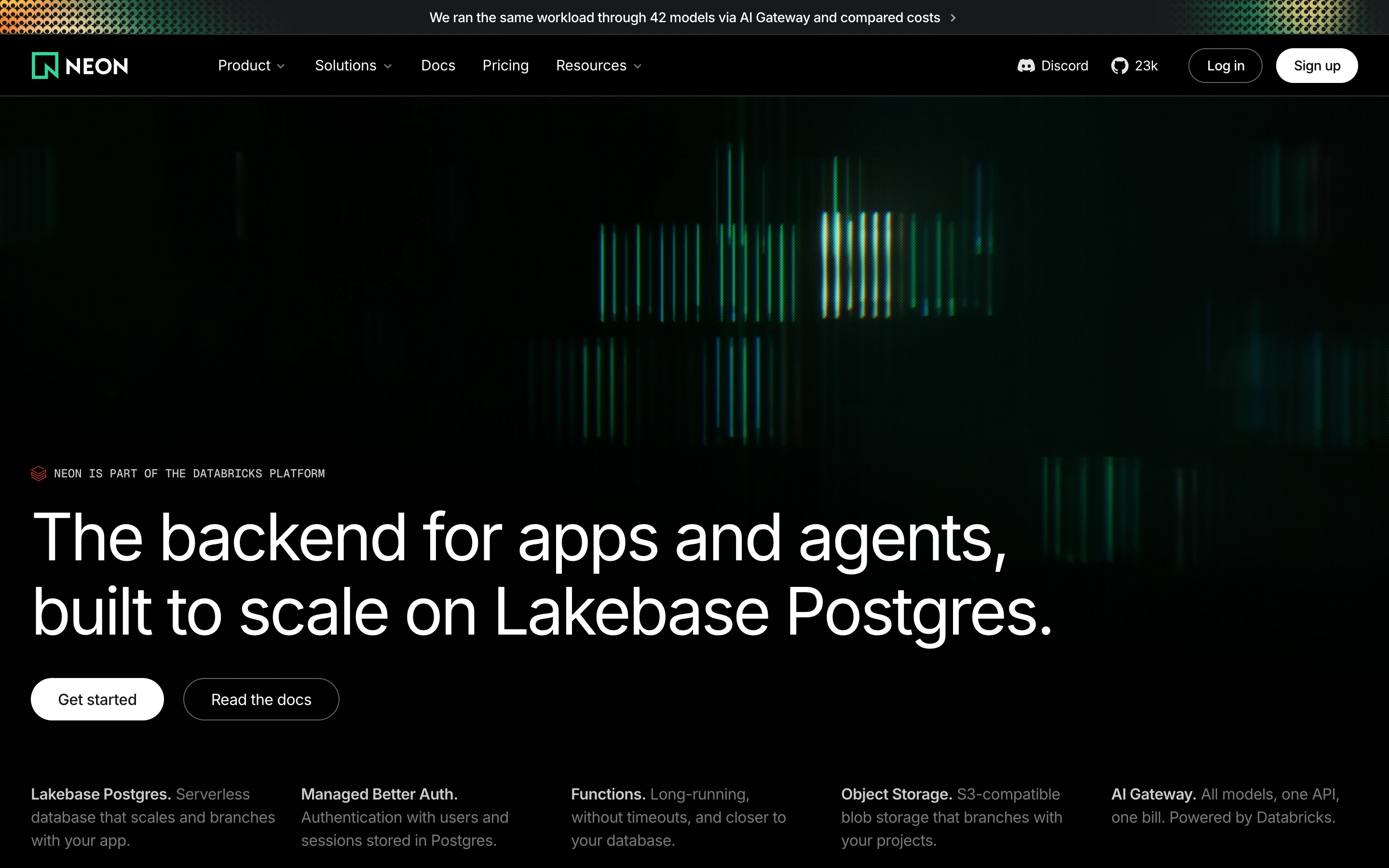 Neon — captured interface