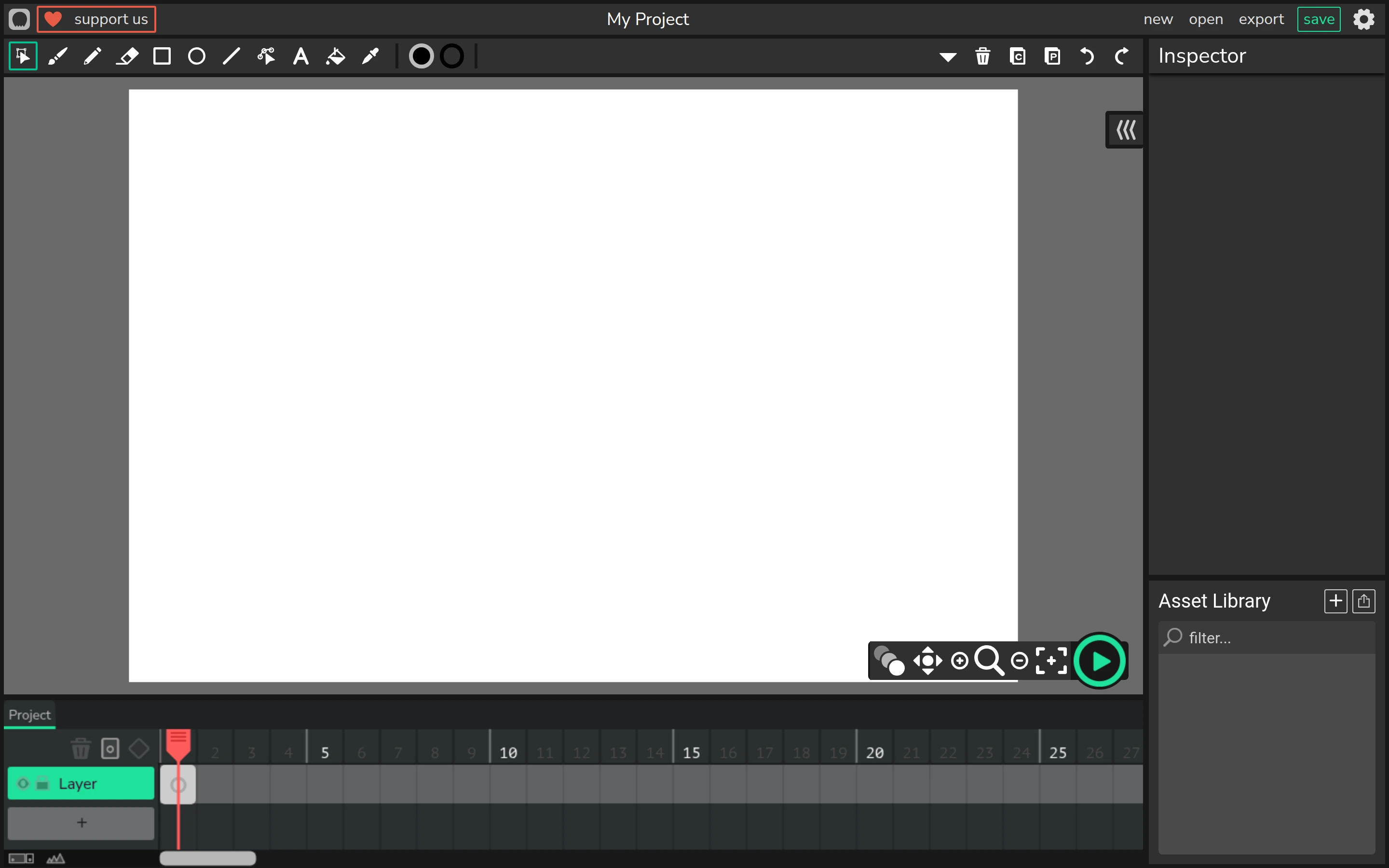 Wick Editor — Animation workspace — captured interface
