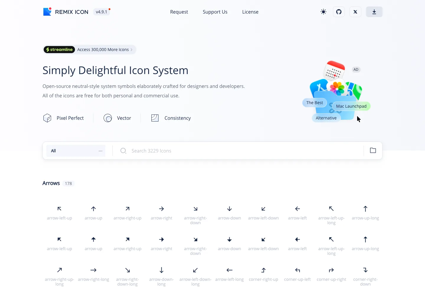 Remix Icon — captured interface