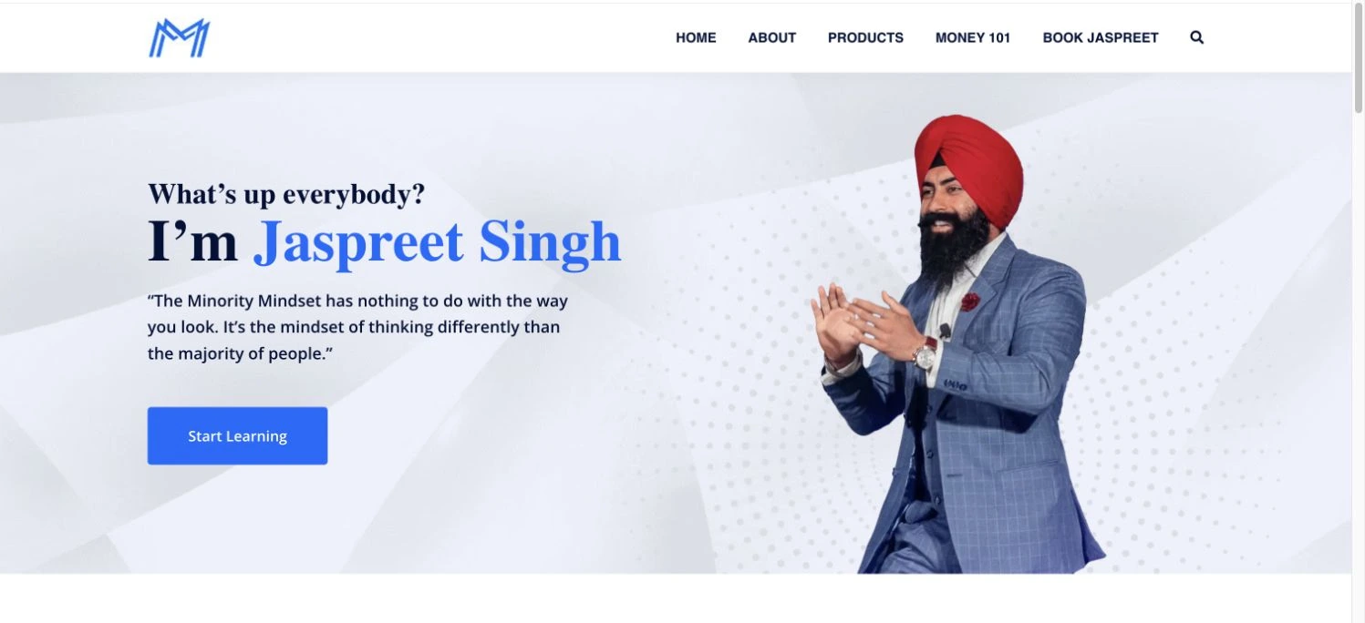 Jaspreet Singh — Minority Mindset — captured interface