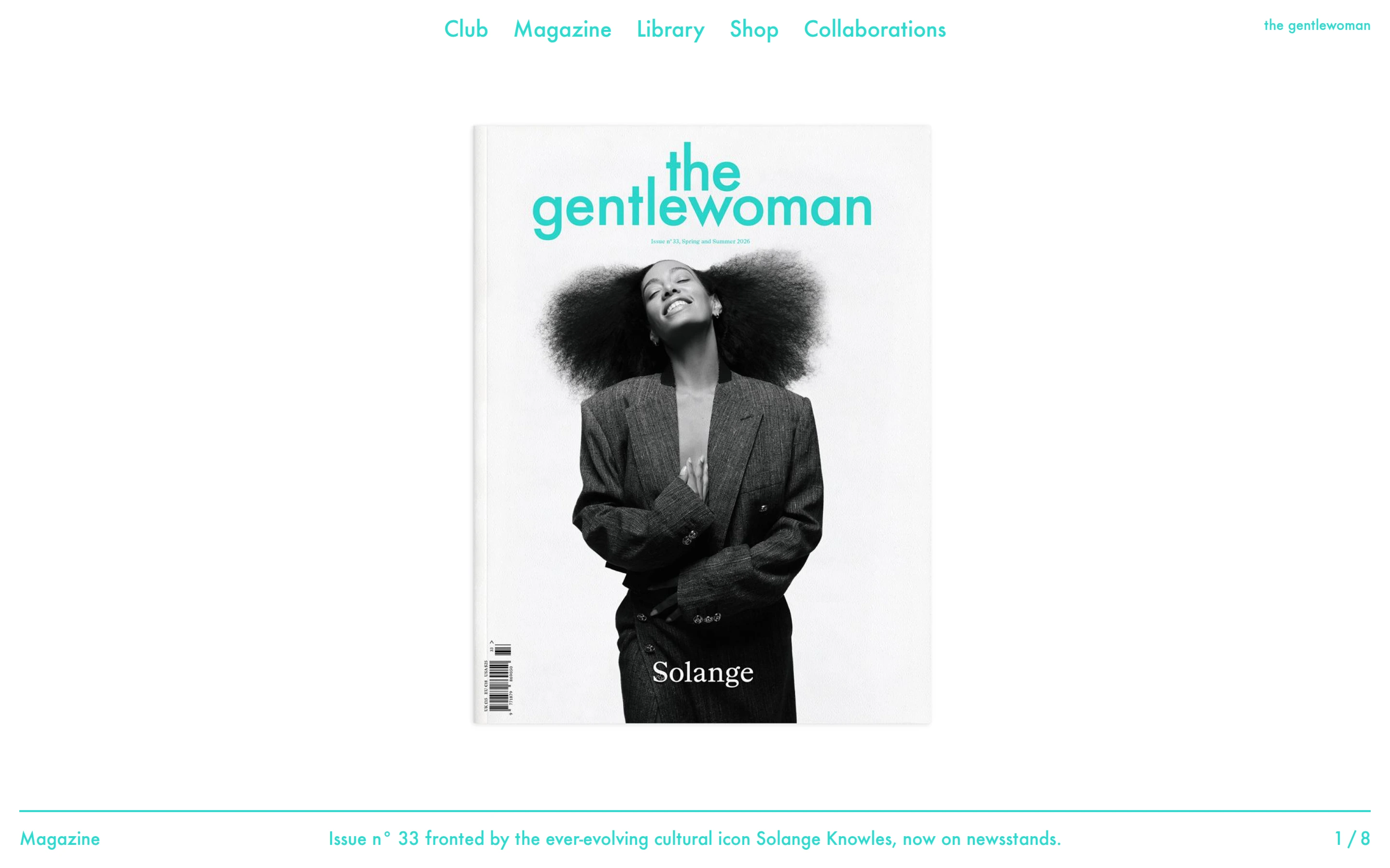 The Gentlewoman — captured interface