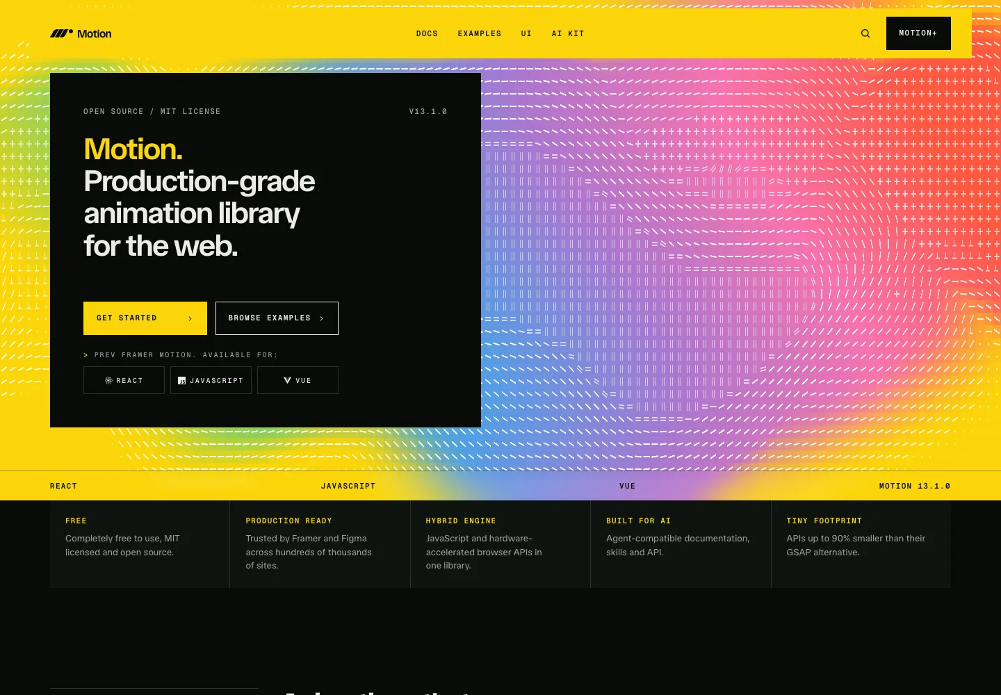 Motion — captured interface