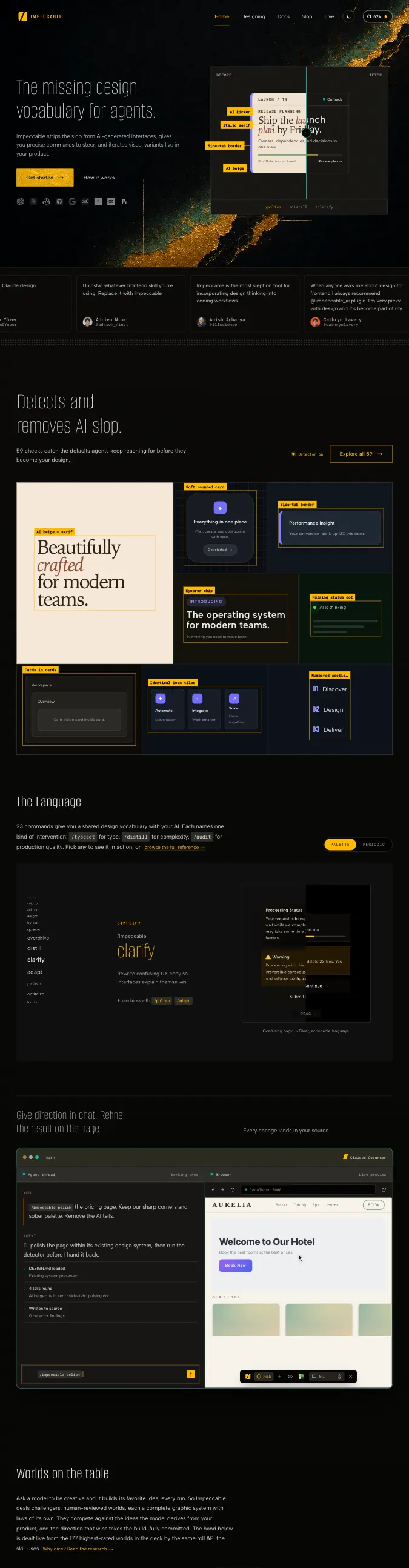 Impeccable — captured interface