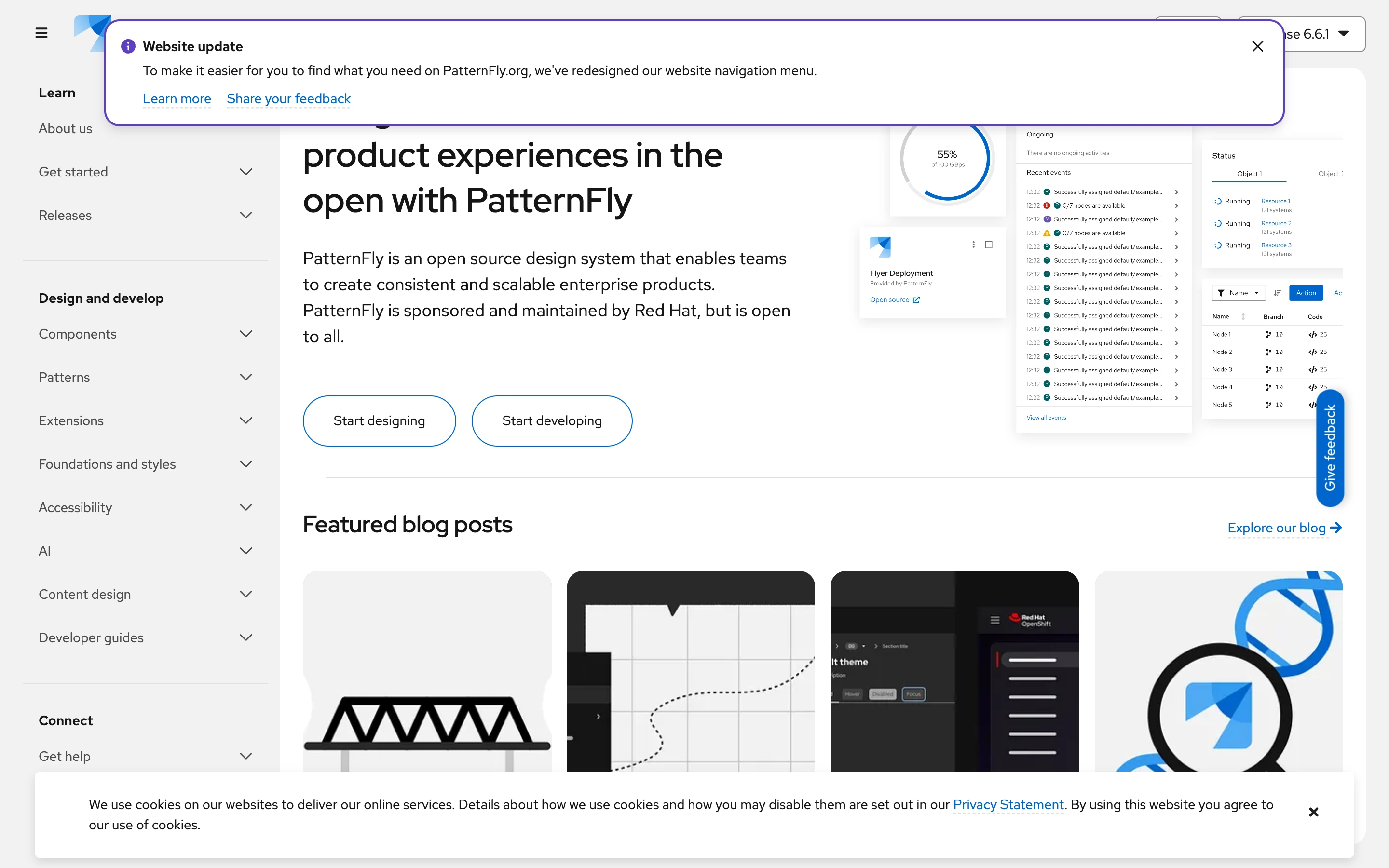 PatternFly — captured interface