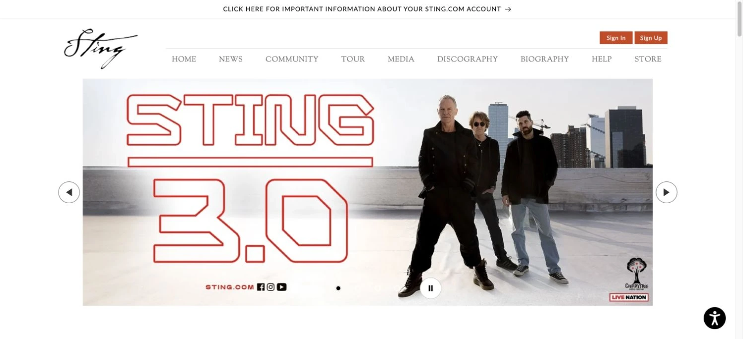 Sting — captured interface