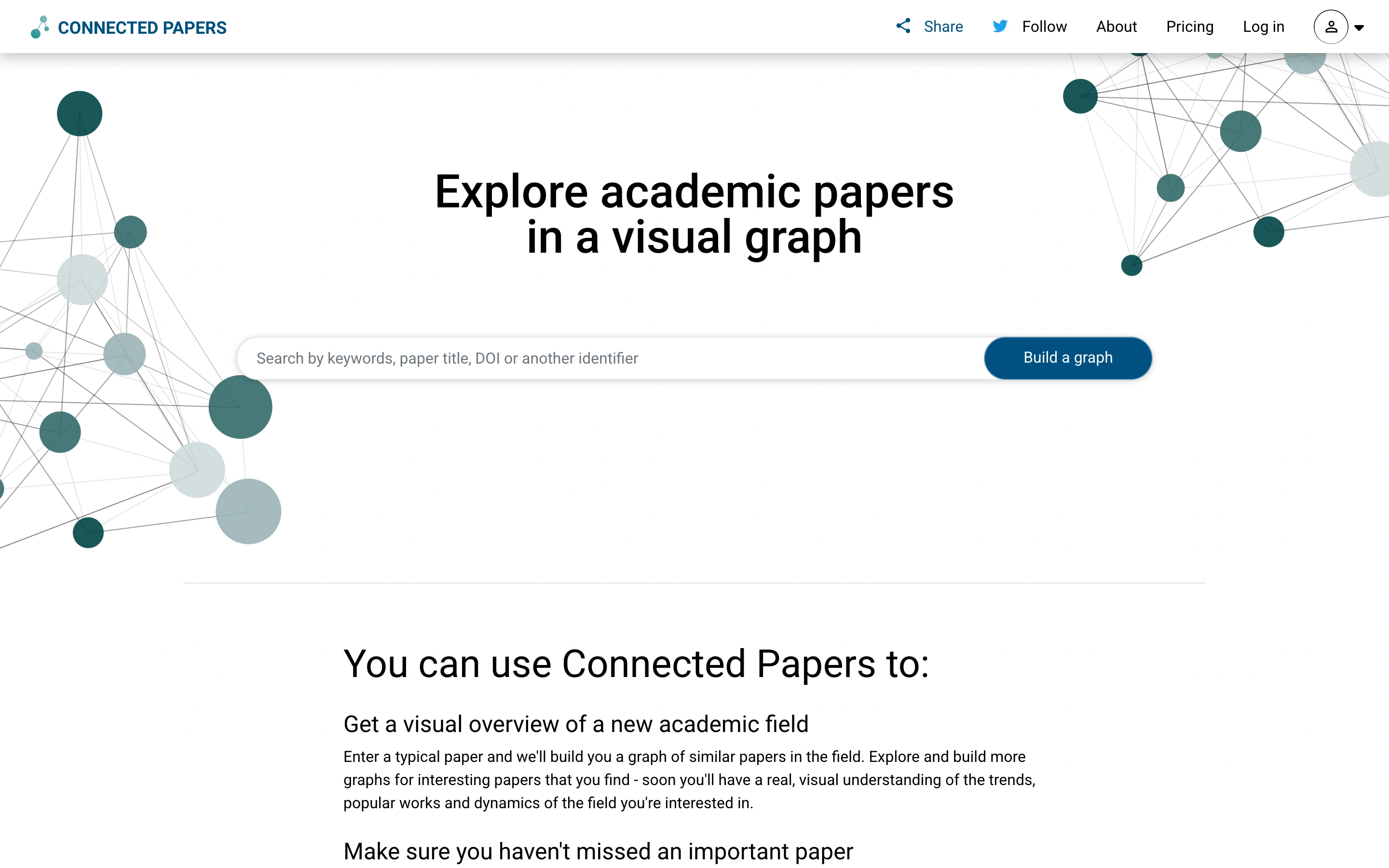 Connected Papers — Research search — captured interface
