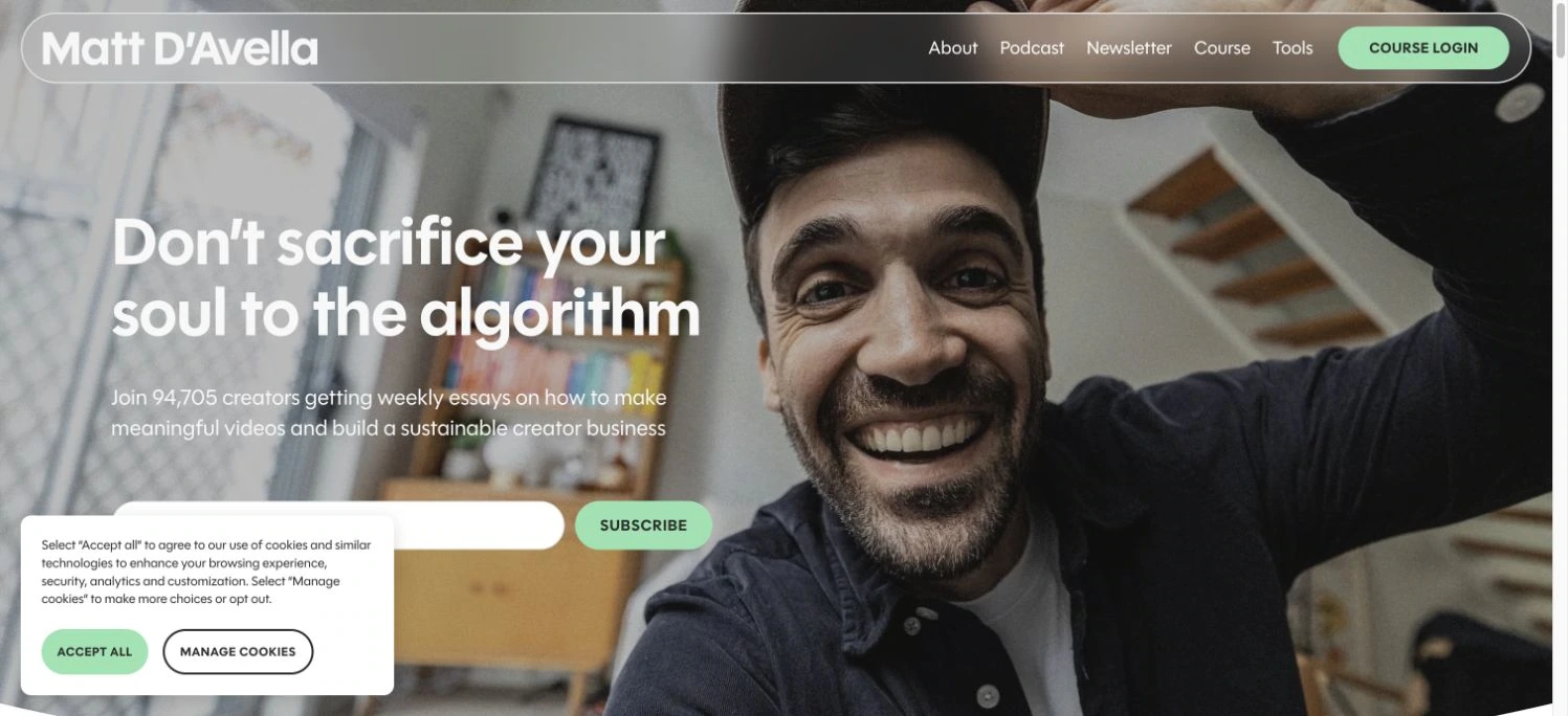 Matt D’Avella — captured interface