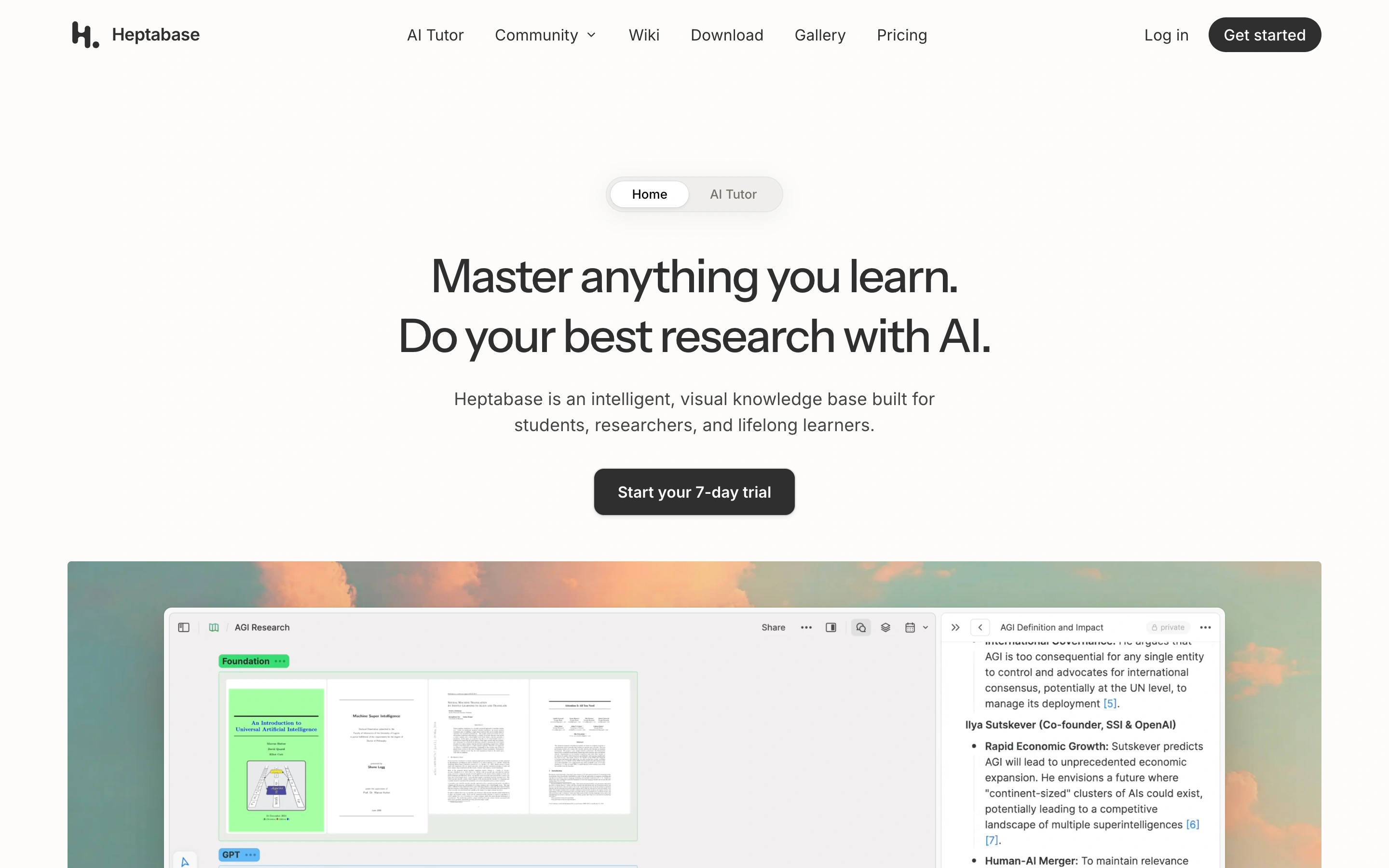 Heptabase — captured interface