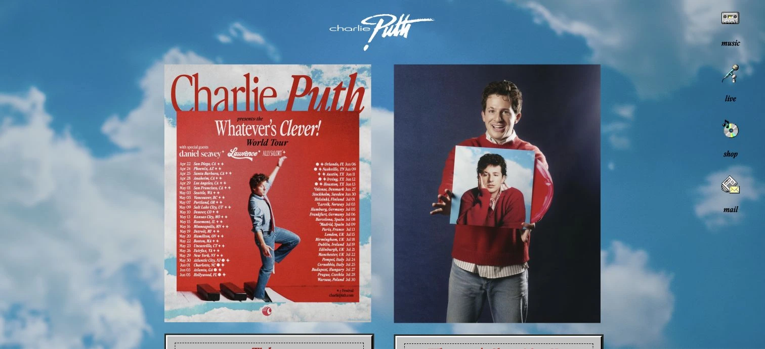 Charlie Puth — captured interface
