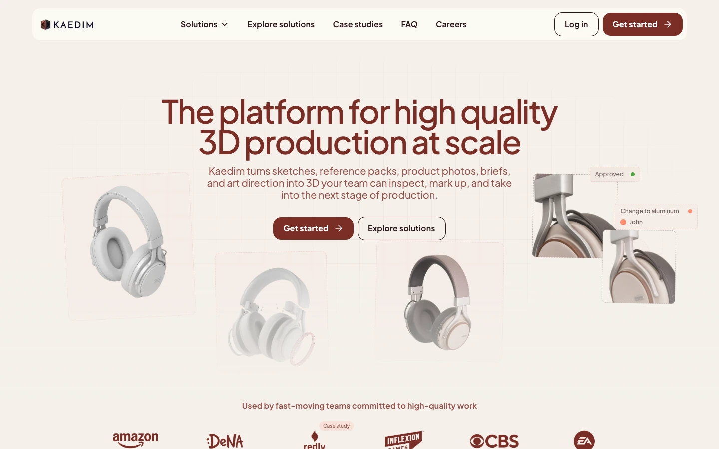 Kaedim — captured interface