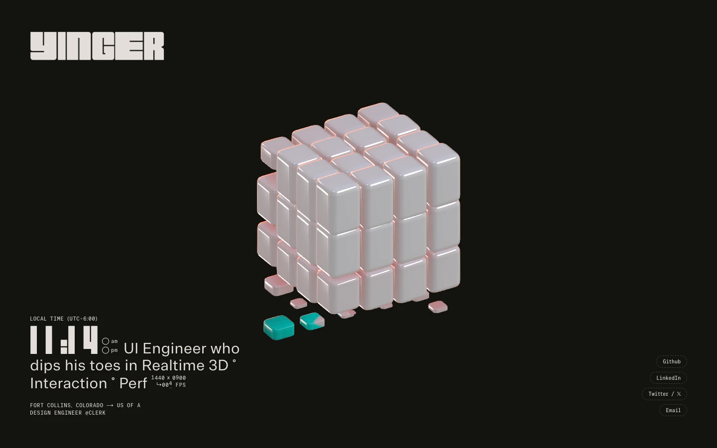 Max Yinger — captured interface