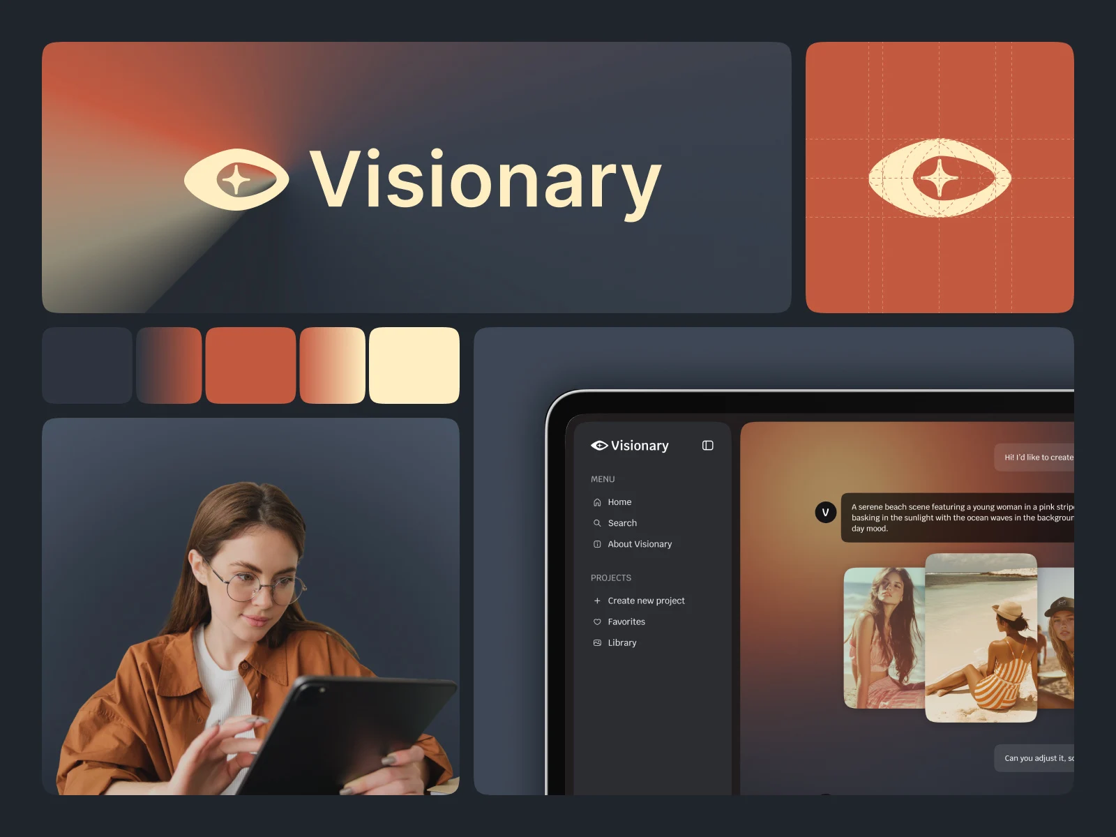 Branding For Visionary — AI-powered Image Generation Chat preview
