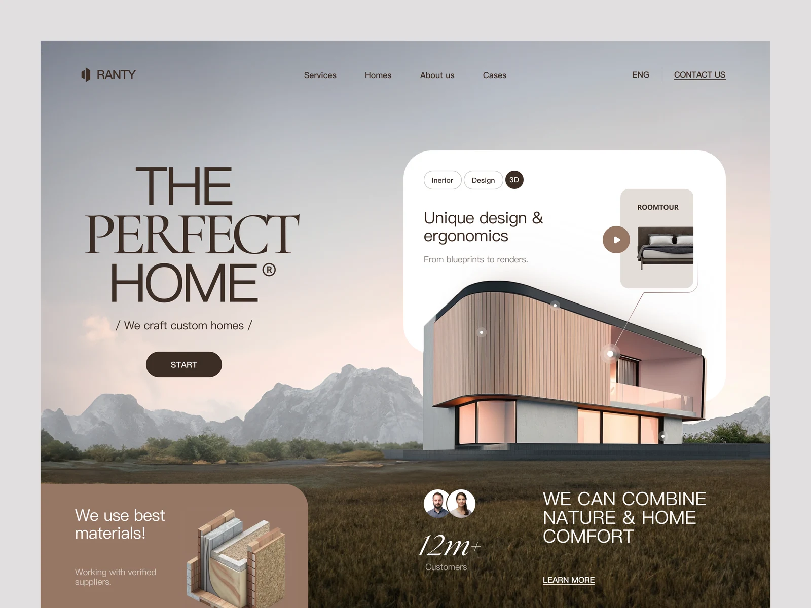 Landing Page for Construction Company — captured interface