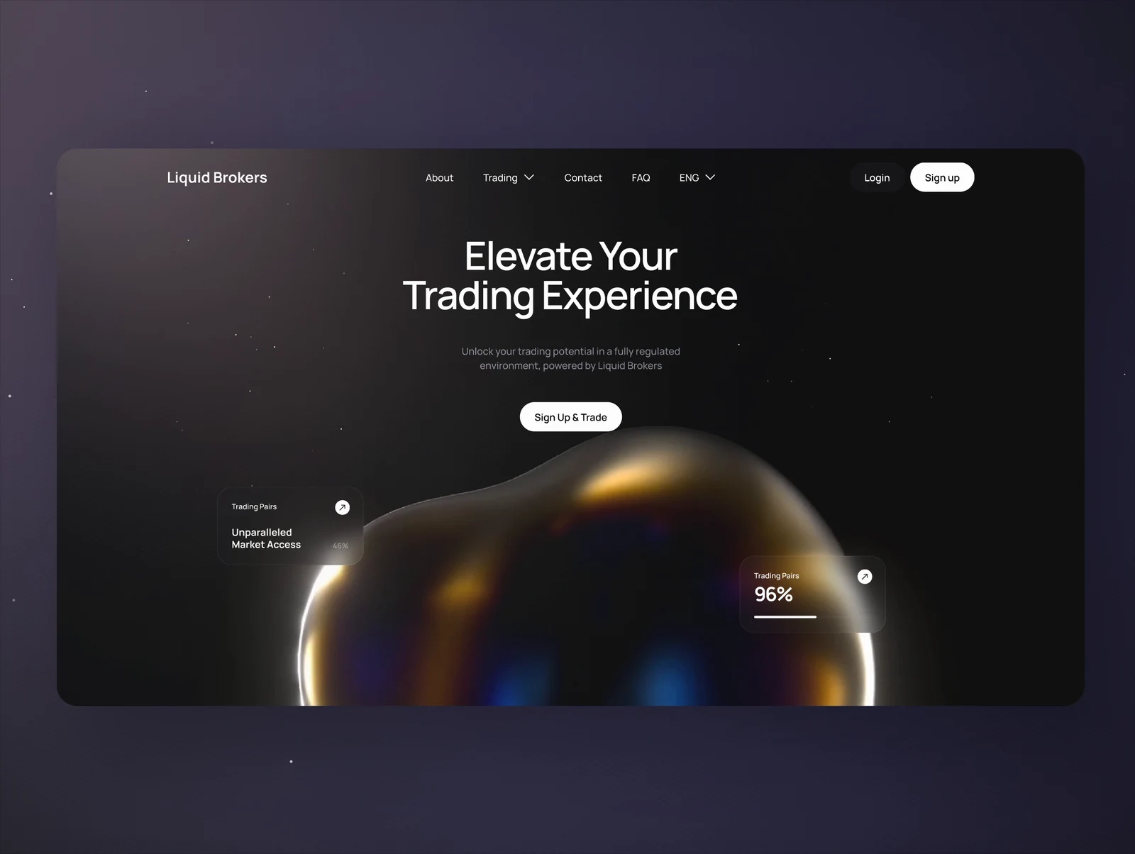 Trading Landing Page Design with Engaging Motion preview