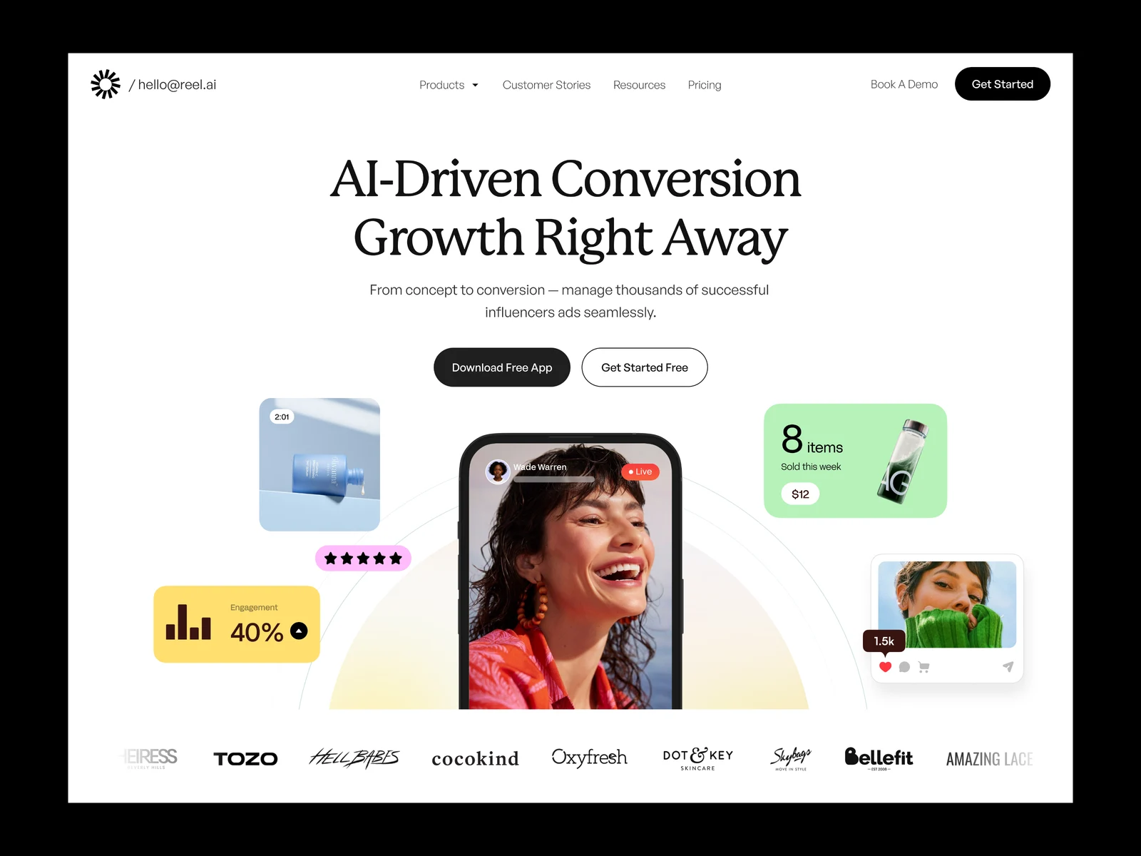 AI Landing Page Design — captured interface