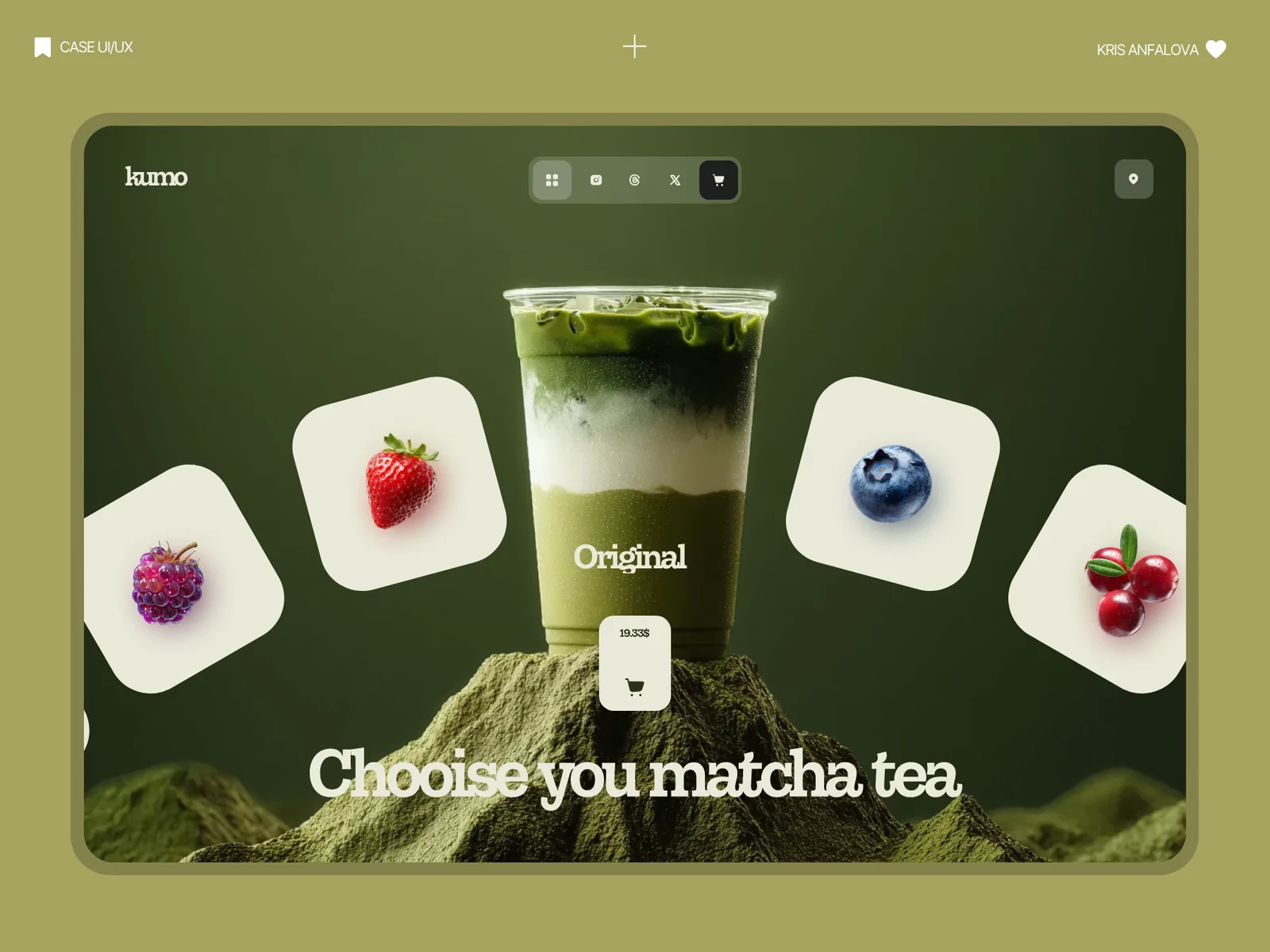 Kumo — Interactive Matcha Tea Landing Page UI-UX preview