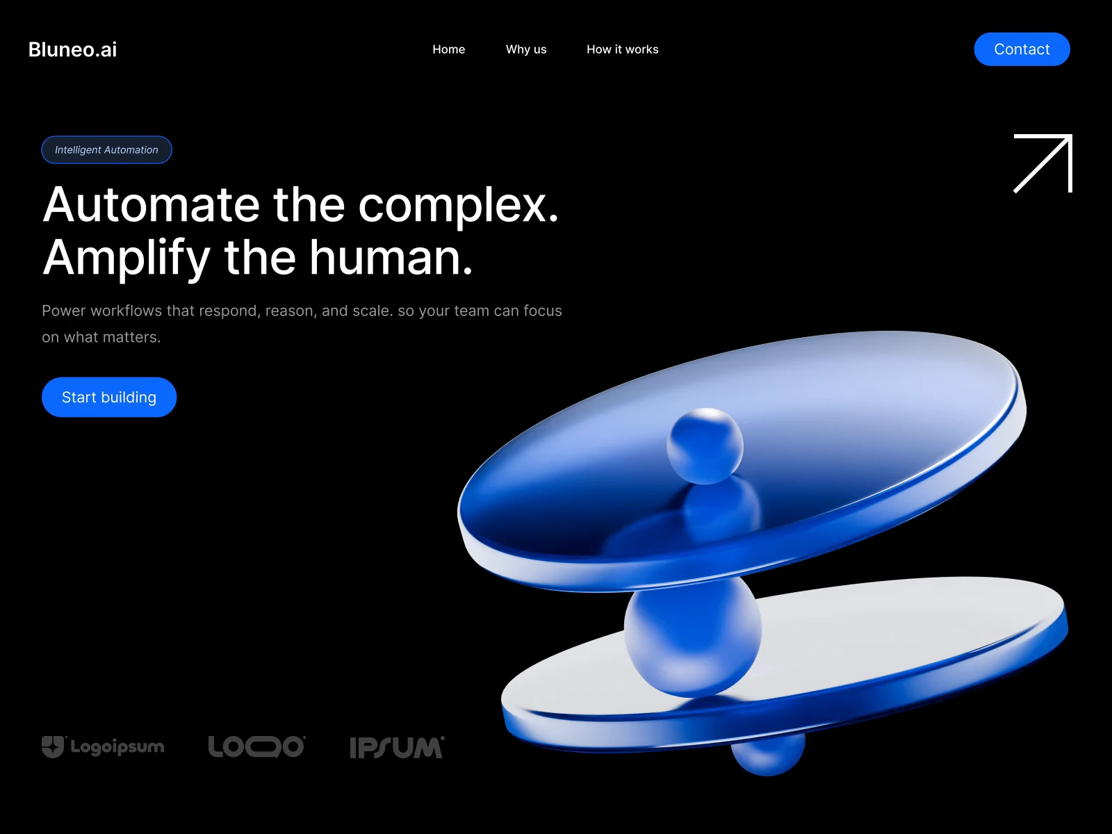 AI 3D Landing Page preview