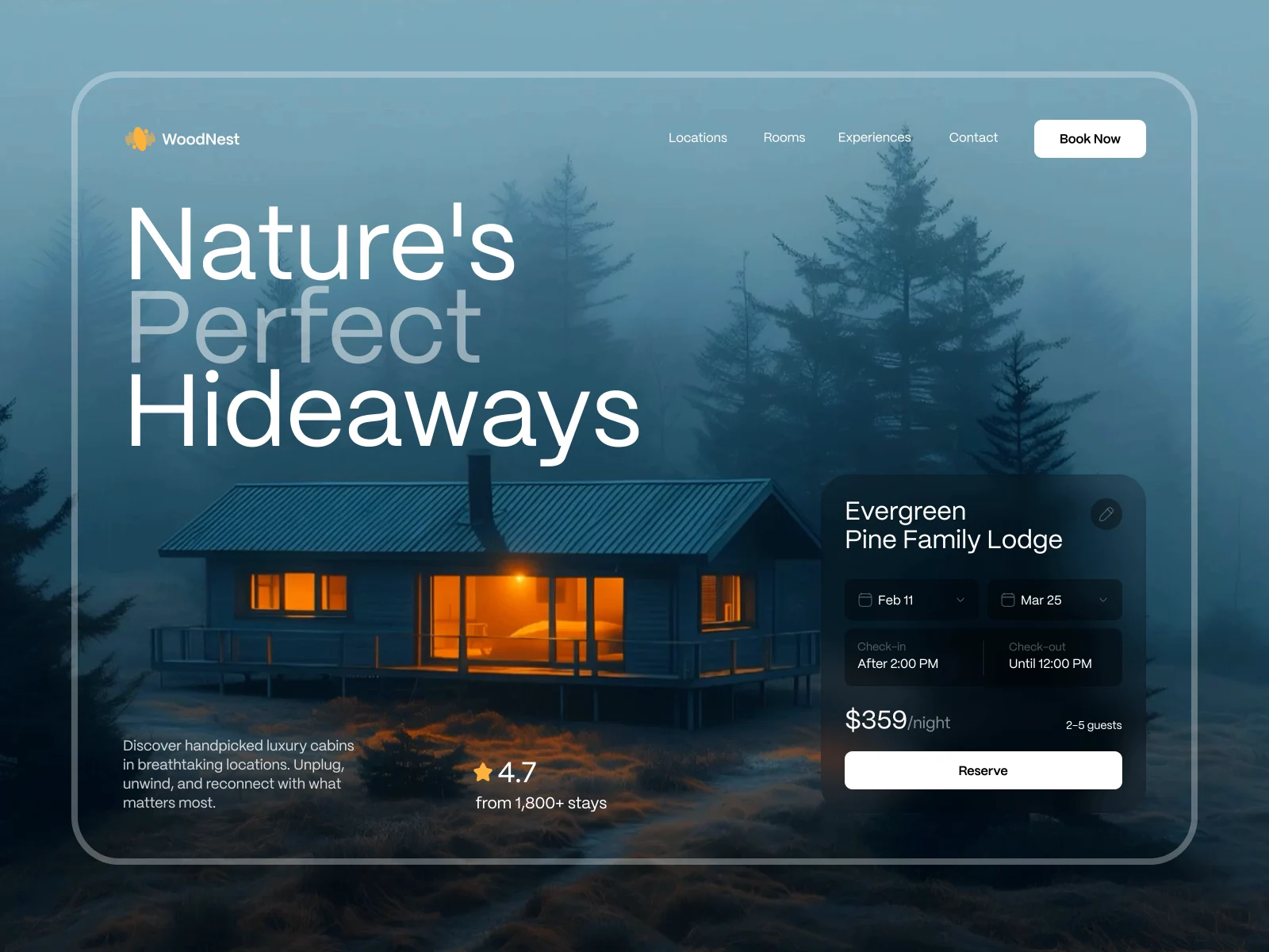Landing Page Design for Lodge Booking preview