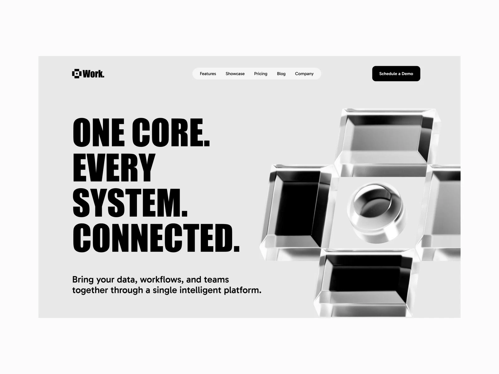 3D Landing Page — captured interface