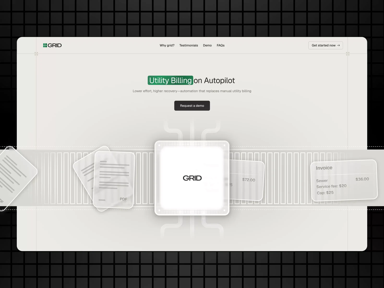 Utility Billing Platform Landing Page preview