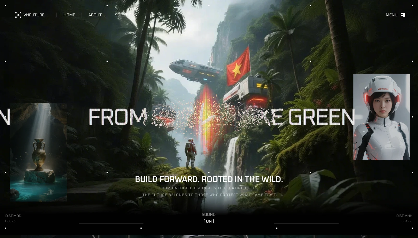 FGMG Sci-Fi Web Design Concept — captured interface