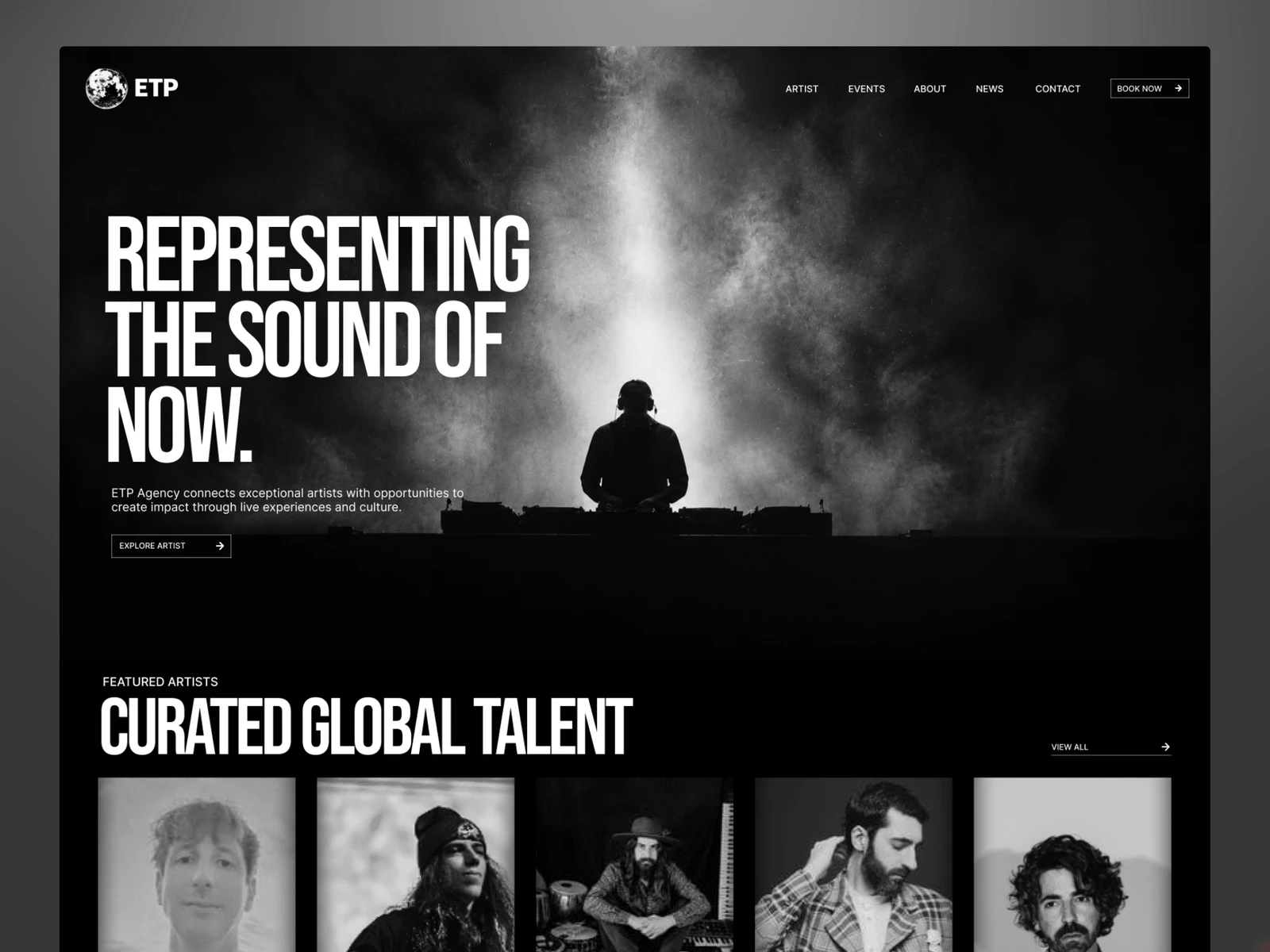 Cinematic Music Culture Website Design preview