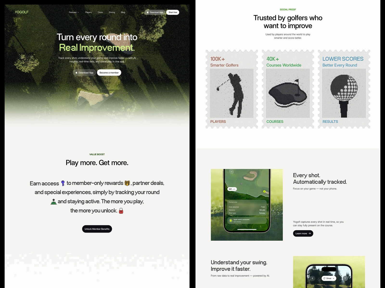 Golf Performance Tracking Landing Page: AI-Powered Golf Analytic preview