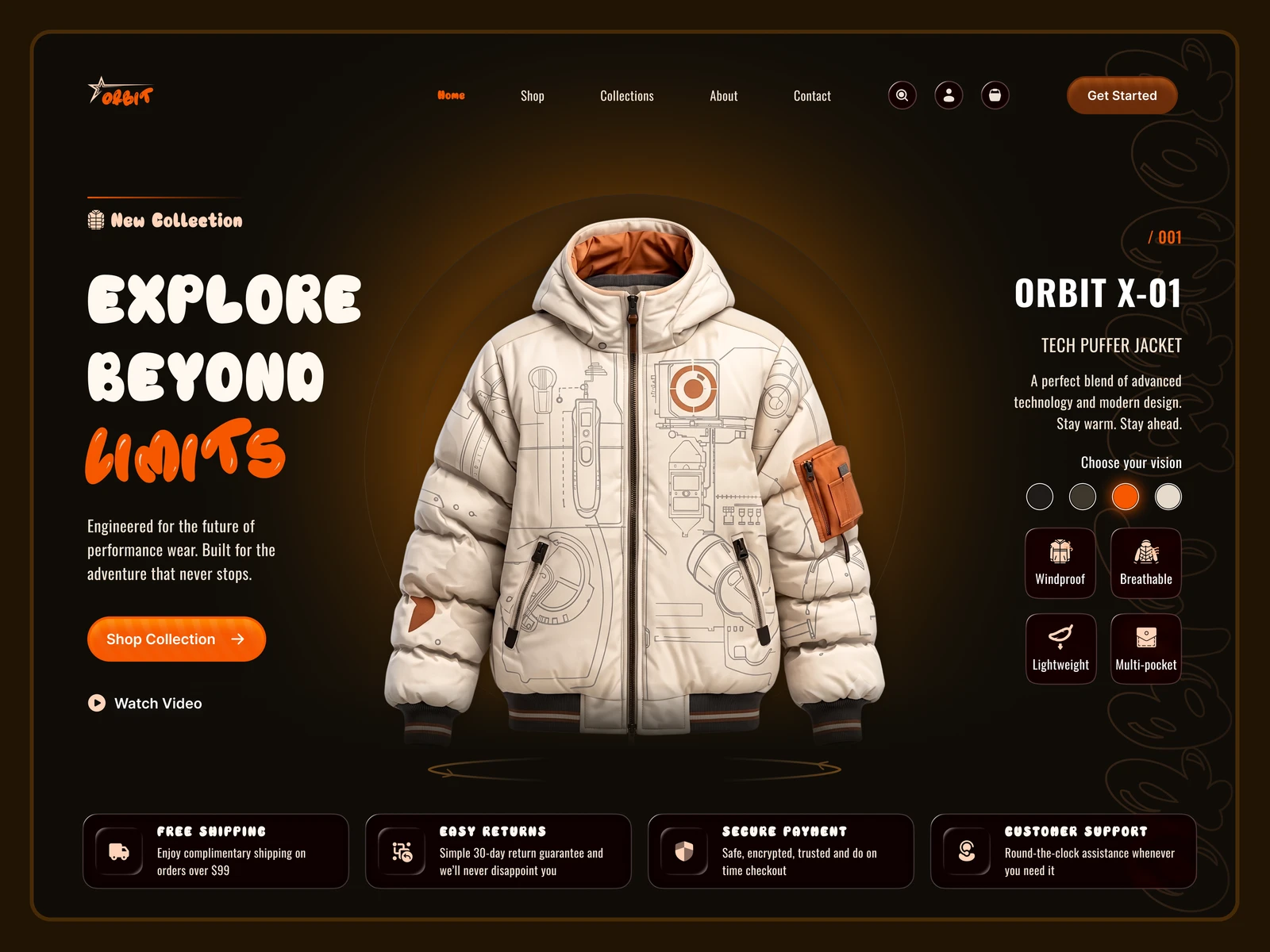 Modern E- Commerce Landing Page preview