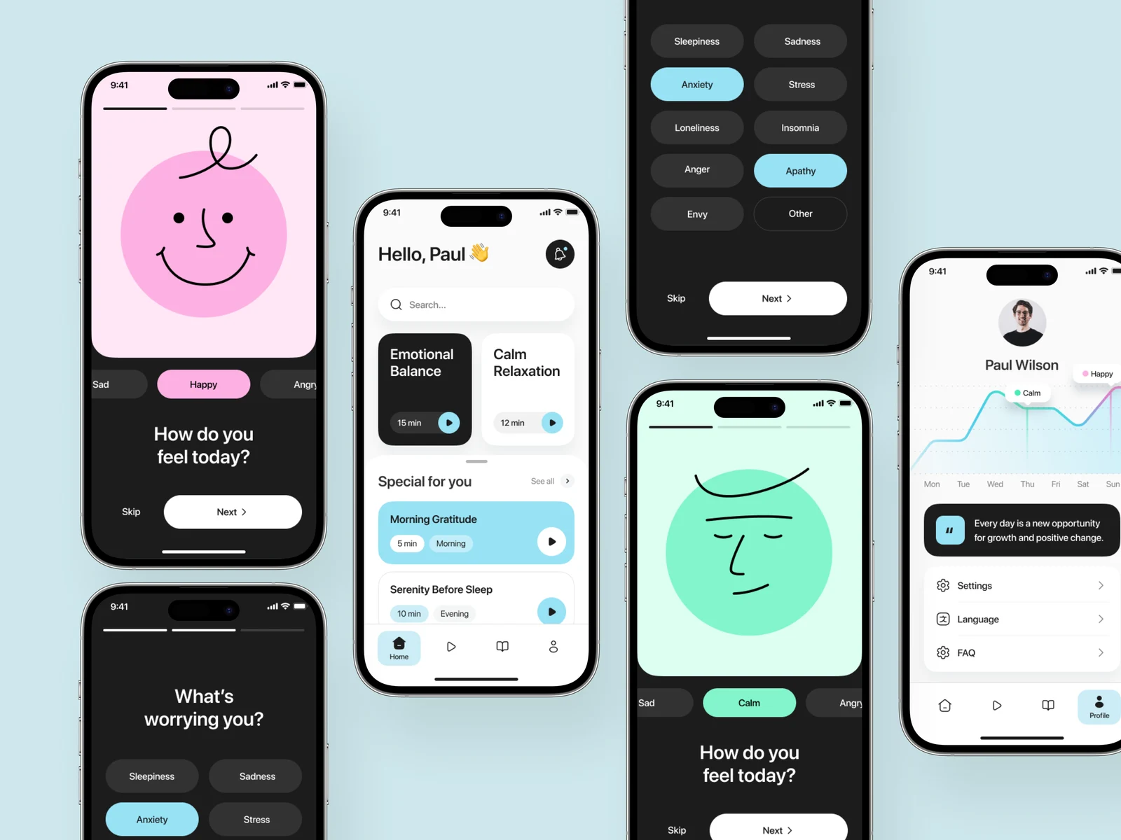 Self-care Mobile App Design Concept preview