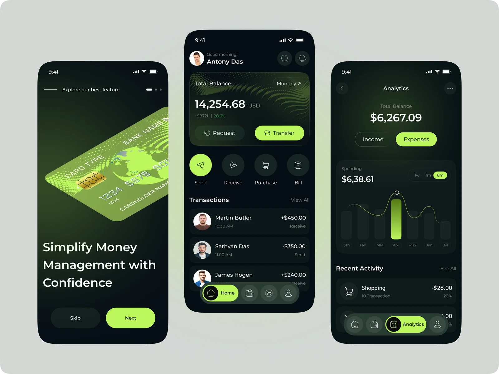 Digital Banking Mobile App– Finance Wallet & Money Management UI preview