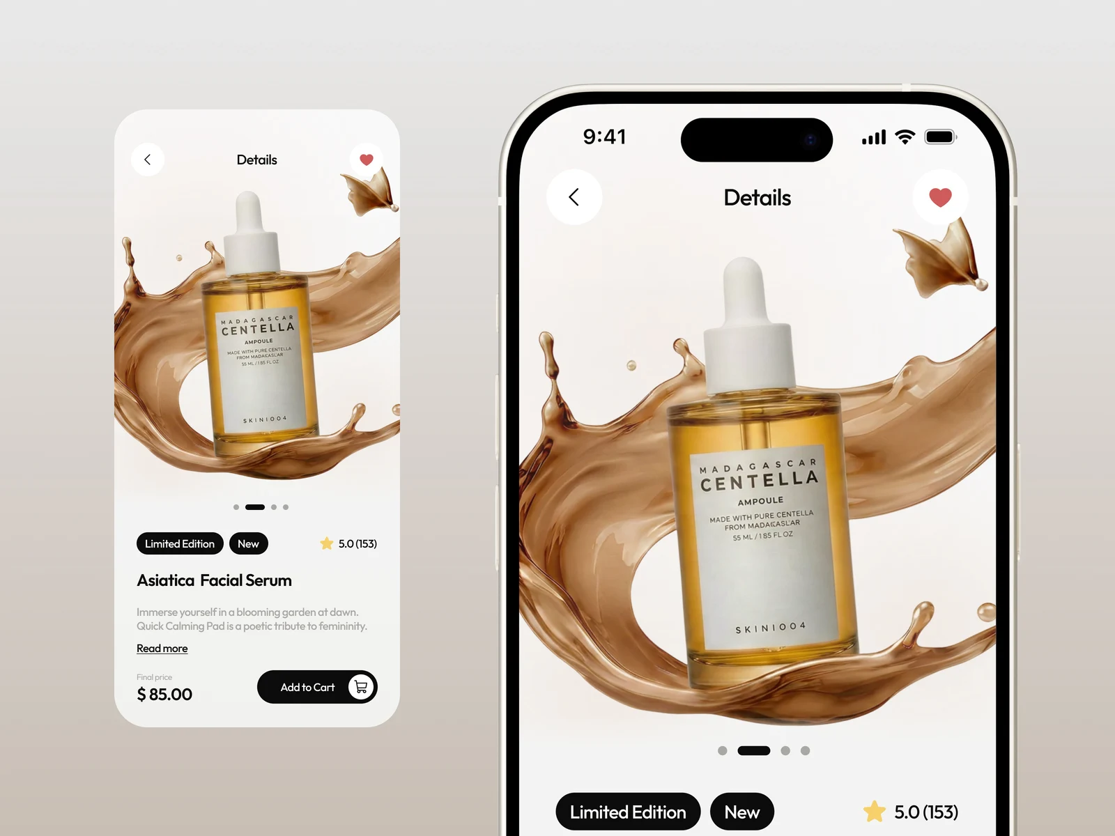 Beauty Skincare E-Commerce Mobile App UI Design preview
