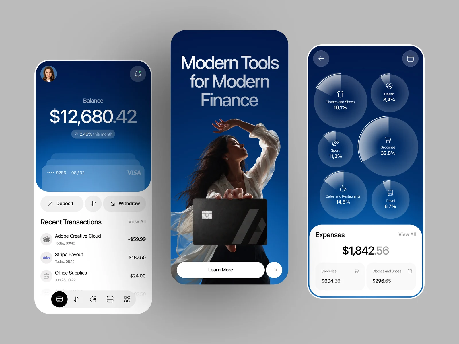Personal Finance Mobile App UI/UX Design preview