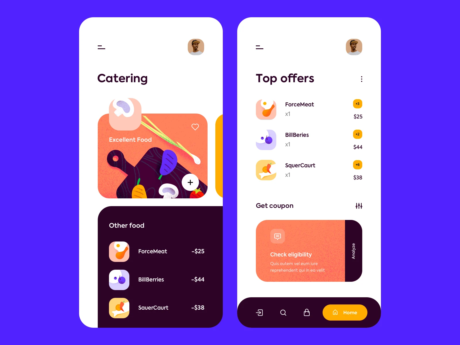 Mobile app - Best Catering preview