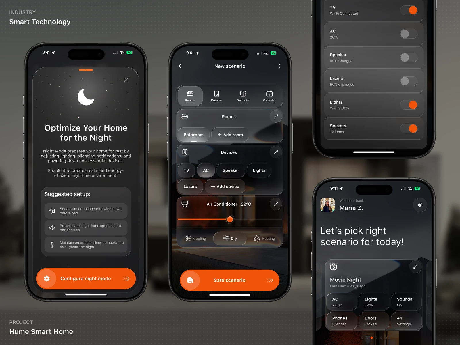 Home Automation App Design - Hume preview
